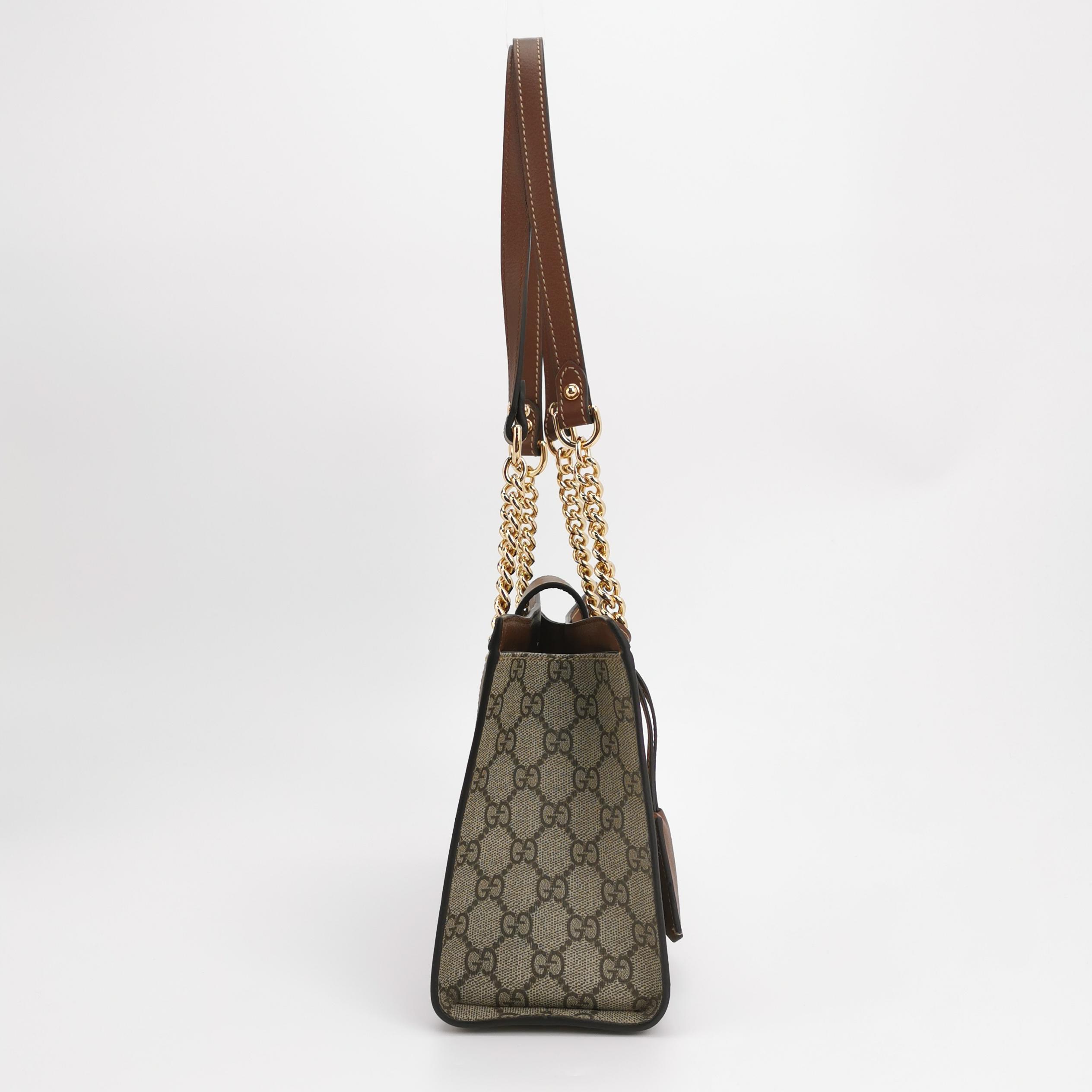 Gucci Padlock Chain Tote GG Coated Canvas with Leather Small — photo 5 of 12