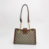 Gucci Padlock Chain Tote GG Coated Canvas with Leather Small — thumbnail 3