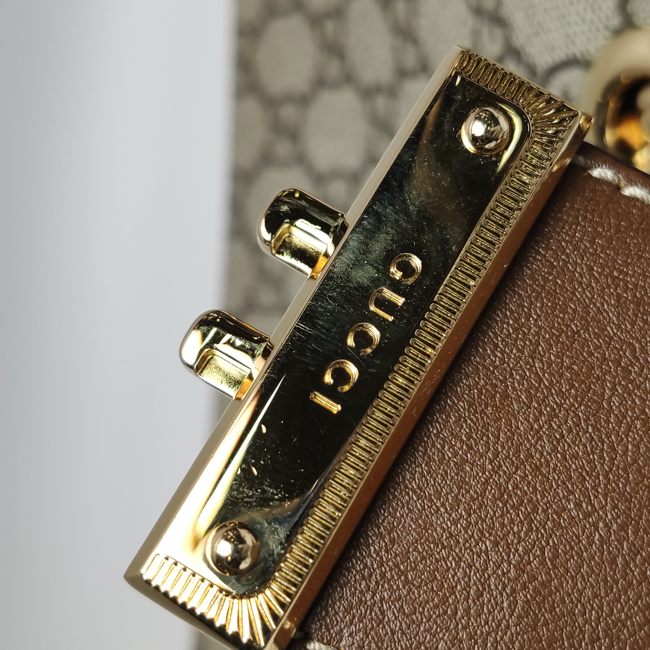 Gucci Padlock Chain Tote GG Coated Canvas with Leather Small — photo 9 of 12