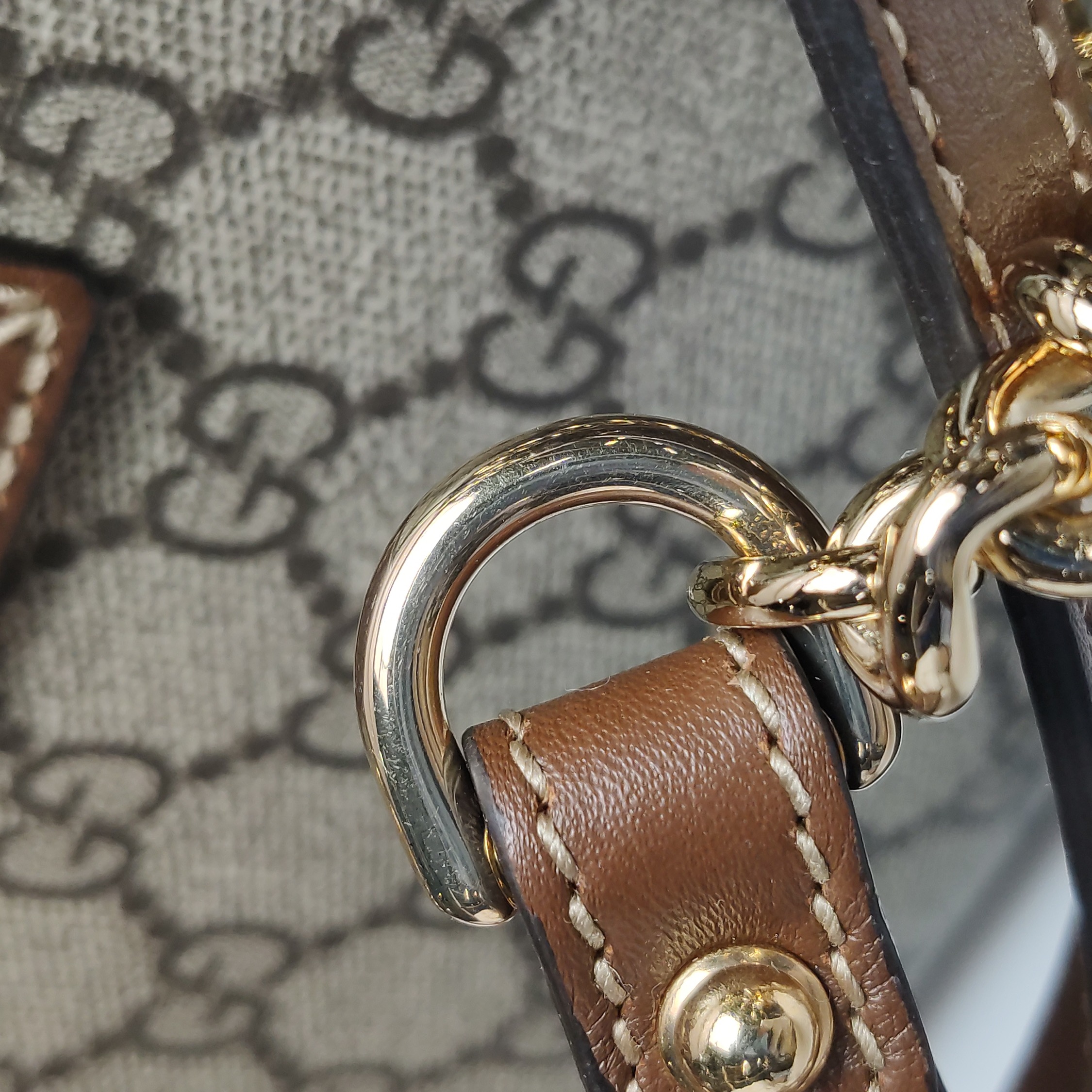 Gucci Padlock Chain Tote GG Coated Canvas with Leather Small — photo 10 of 12