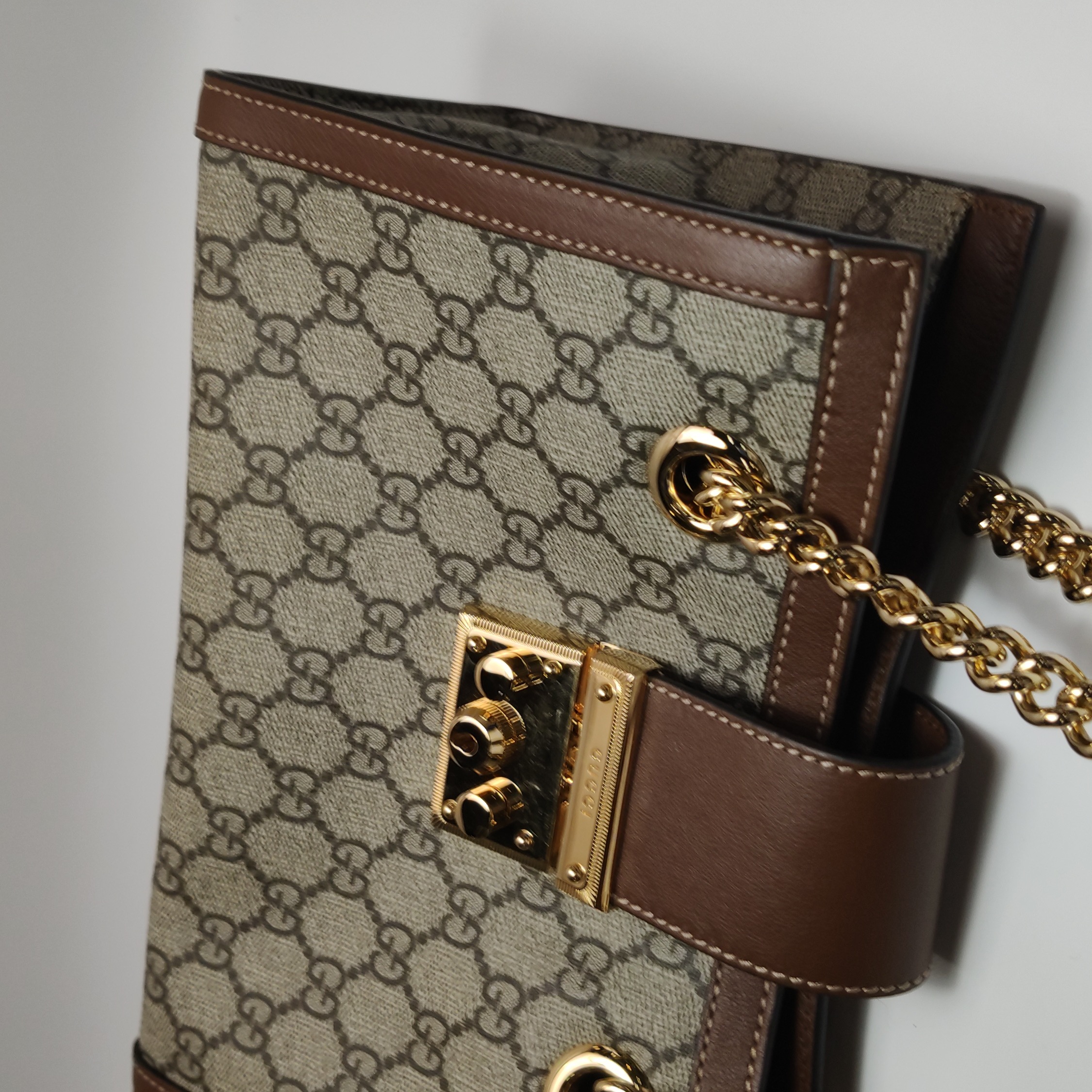 Gucci Padlock Chain Tote GG Coated Canvas with Leather Small — photo 12 of 12