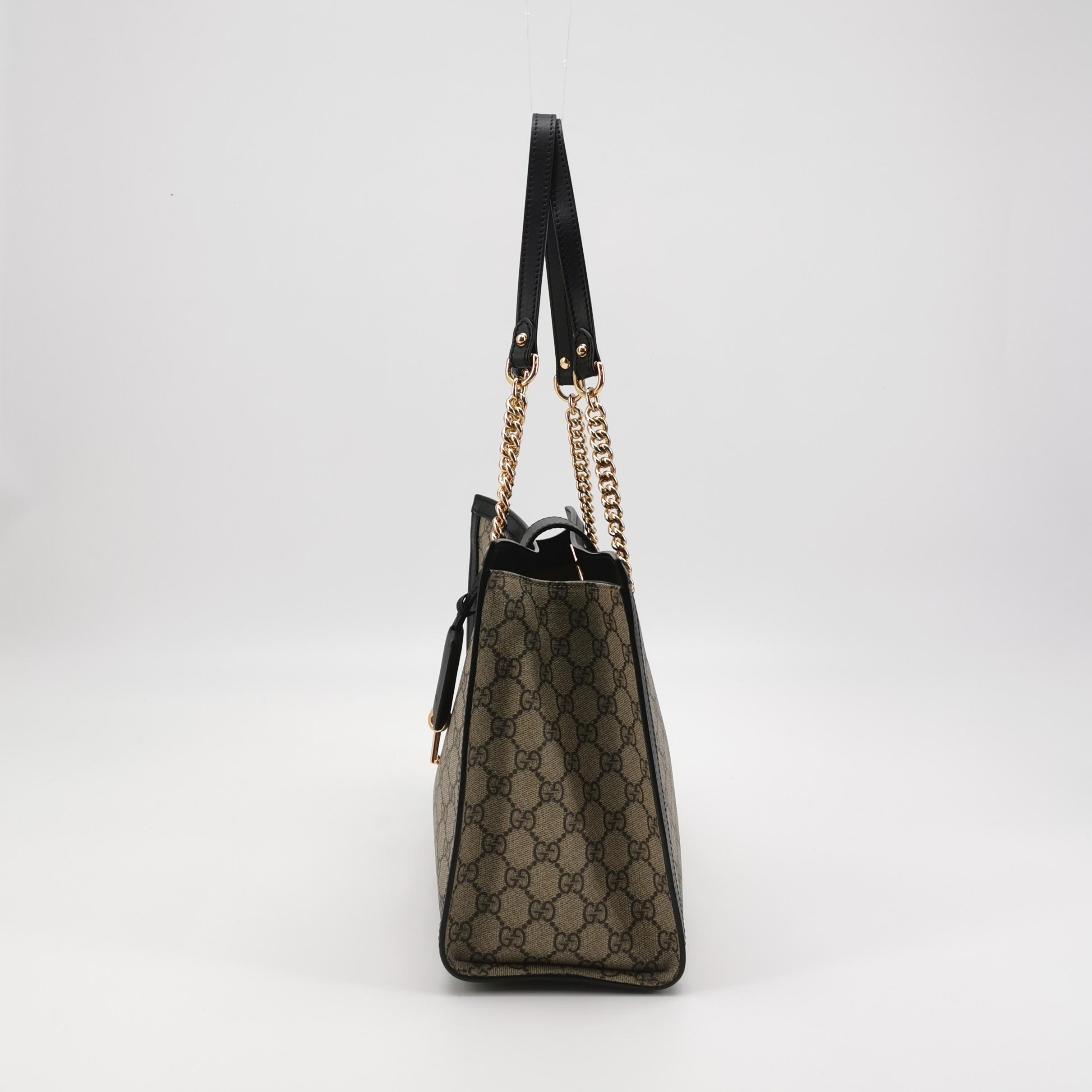 Gucci Padlock Chain Tote GG Coated Canvas with Leather Medium — photo 4 of 16