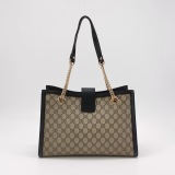 Gucci Padlock Chain Tote GG Coated Canvas with Leather Medium — thumbnail 3