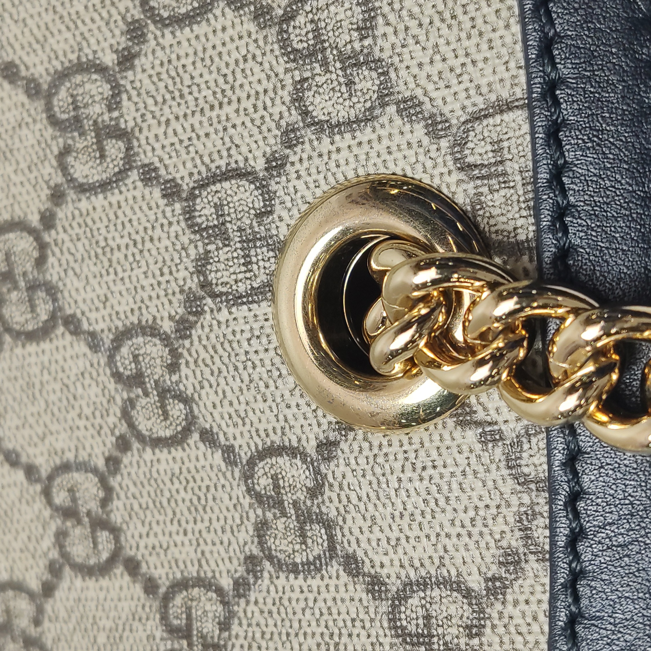 Gucci Padlock Chain Tote GG Coated Canvas with Leather Medium — photo 11 of 16
