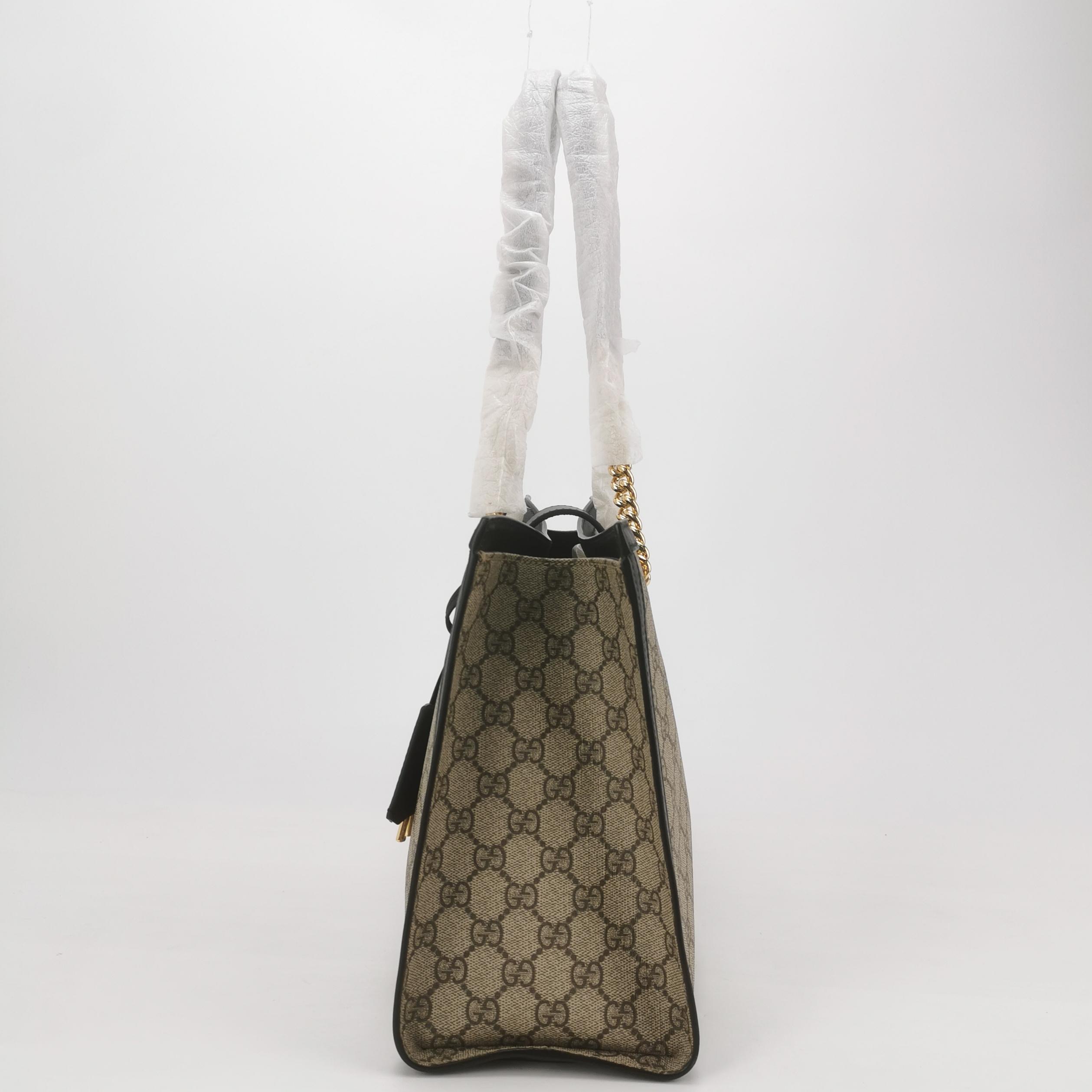 Gucci Padlock Chain Tote GG Coated Canvas with Leather Medium — photo 5 of 12