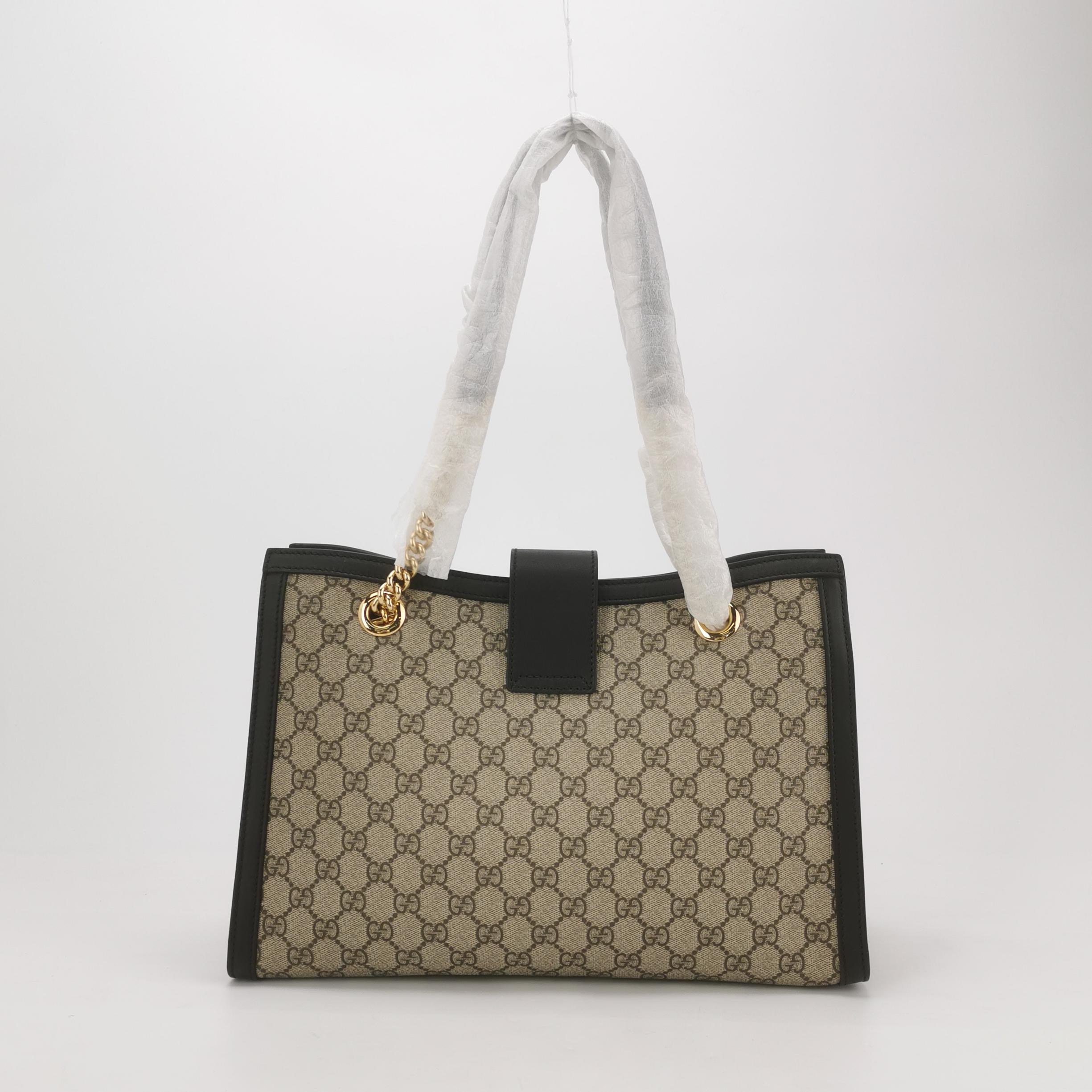 Gucci Padlock Chain Tote GG Coated Canvas with Leather Medium — photo 3 of 12