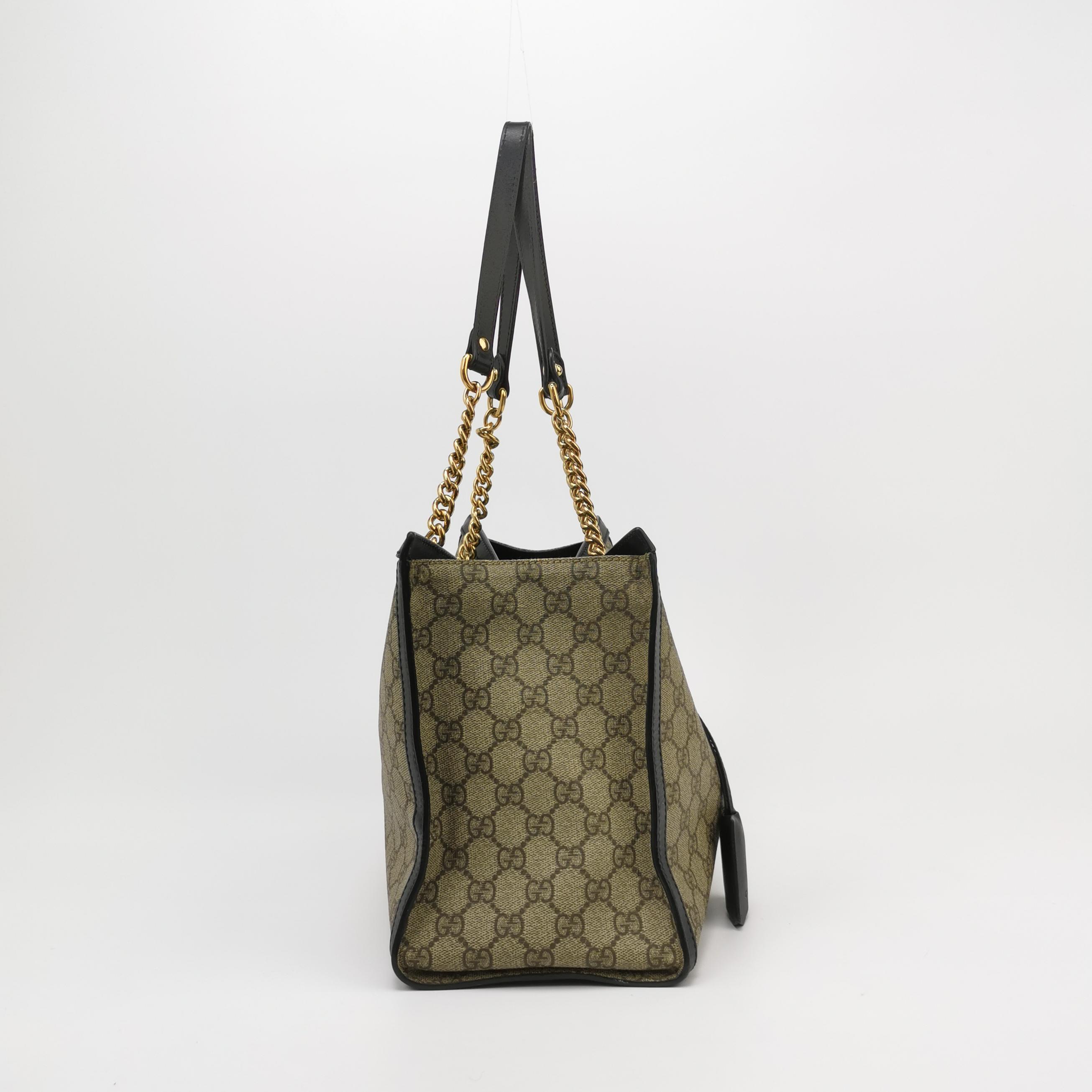 Gucci Padlock Chain Tote GG Coated Canvas with Leather Medium — photo 4 of 15