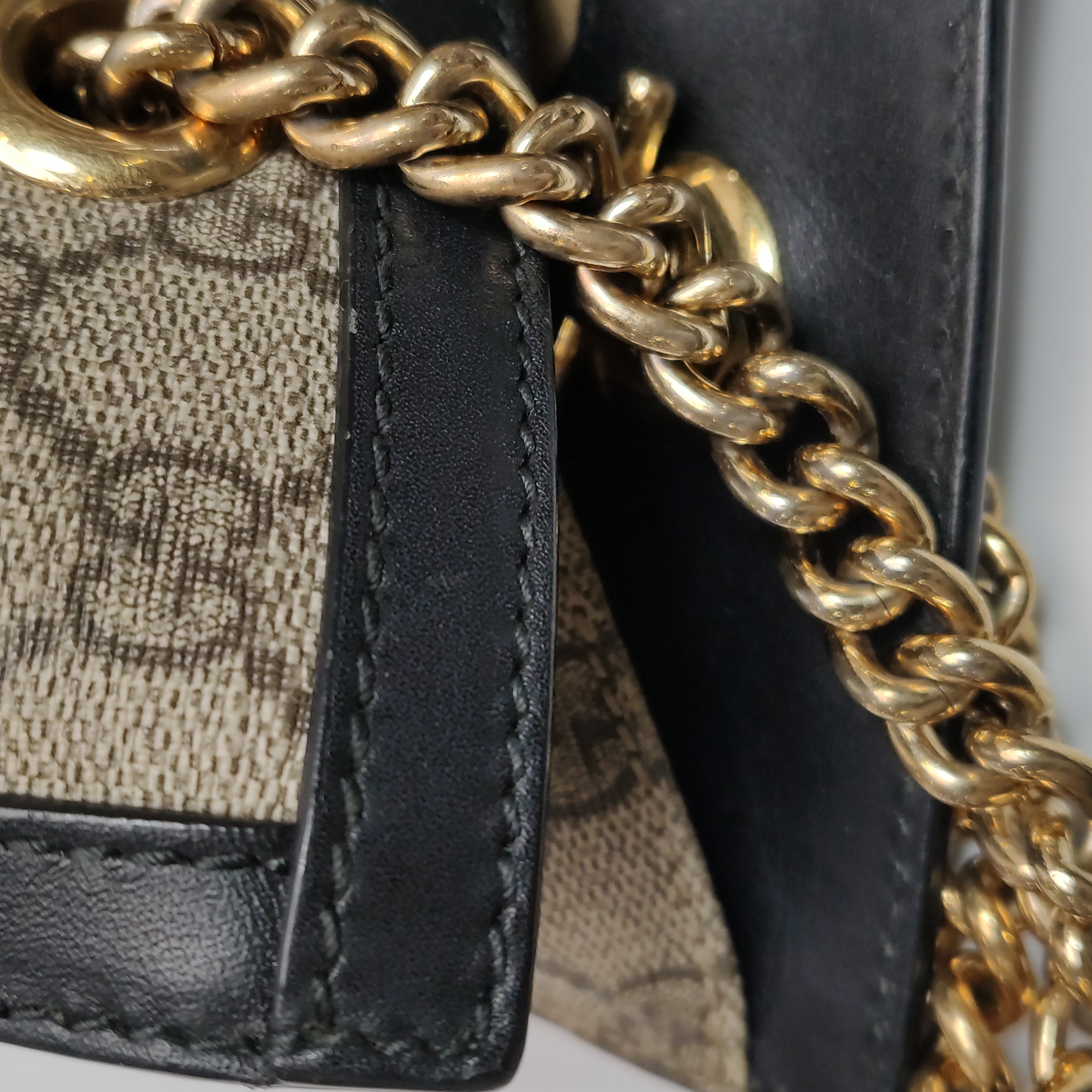 Gucci Padlock Chain Tote GG Coated Canvas with Leather Medium — photo 10 of 15