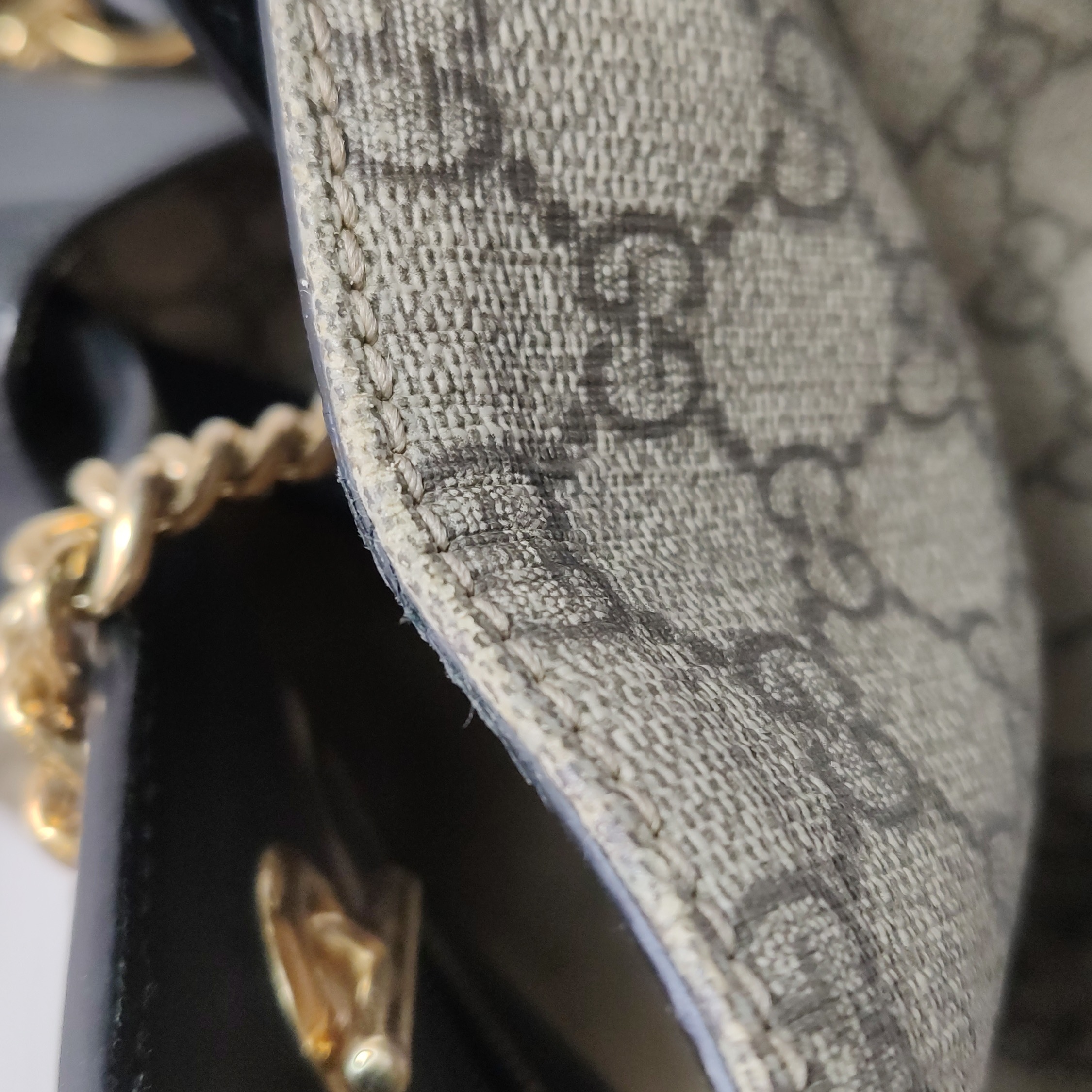 Gucci Padlock Chain Tote GG Coated Canvas with Leather Medium — photo 14 of 15