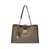 Gucci Padlock Chain Tote GG Coated Canvas with Leather Medium — thumbnail 1