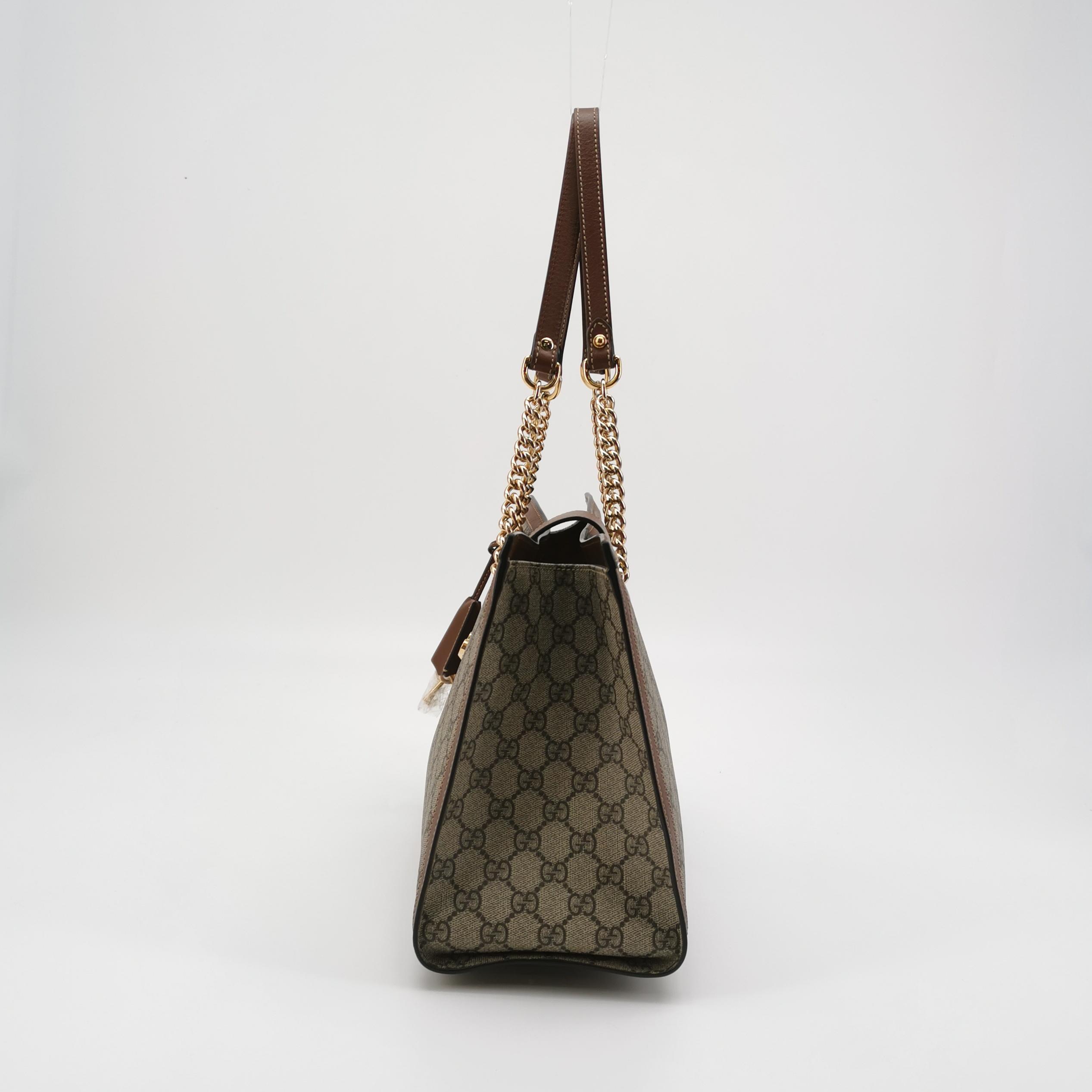 Gucci Padlock Chain Tote GG Coated Canvas with Leather Medium — photo 4 of 16