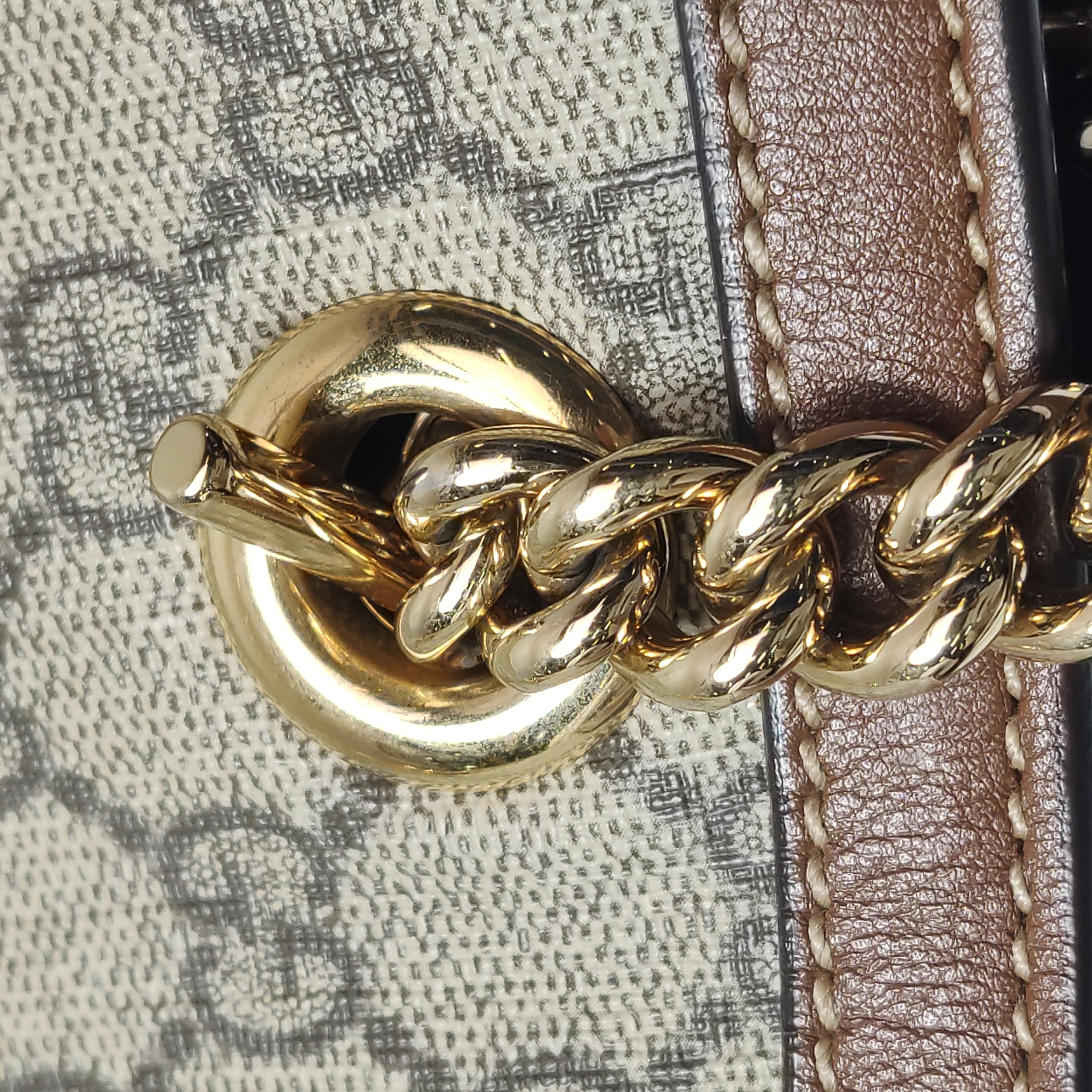 Gucci Padlock Chain Tote GG Coated Canvas with Leather Medium — photo 10 of 16