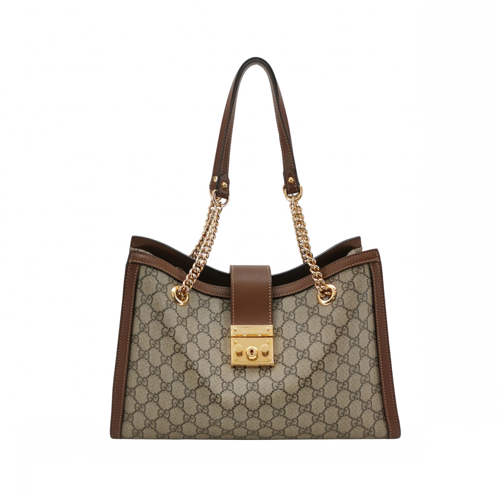 Gucci Padlock Chain Tote GG Coated Canvas with Leather Medium — photo 1 of 16
