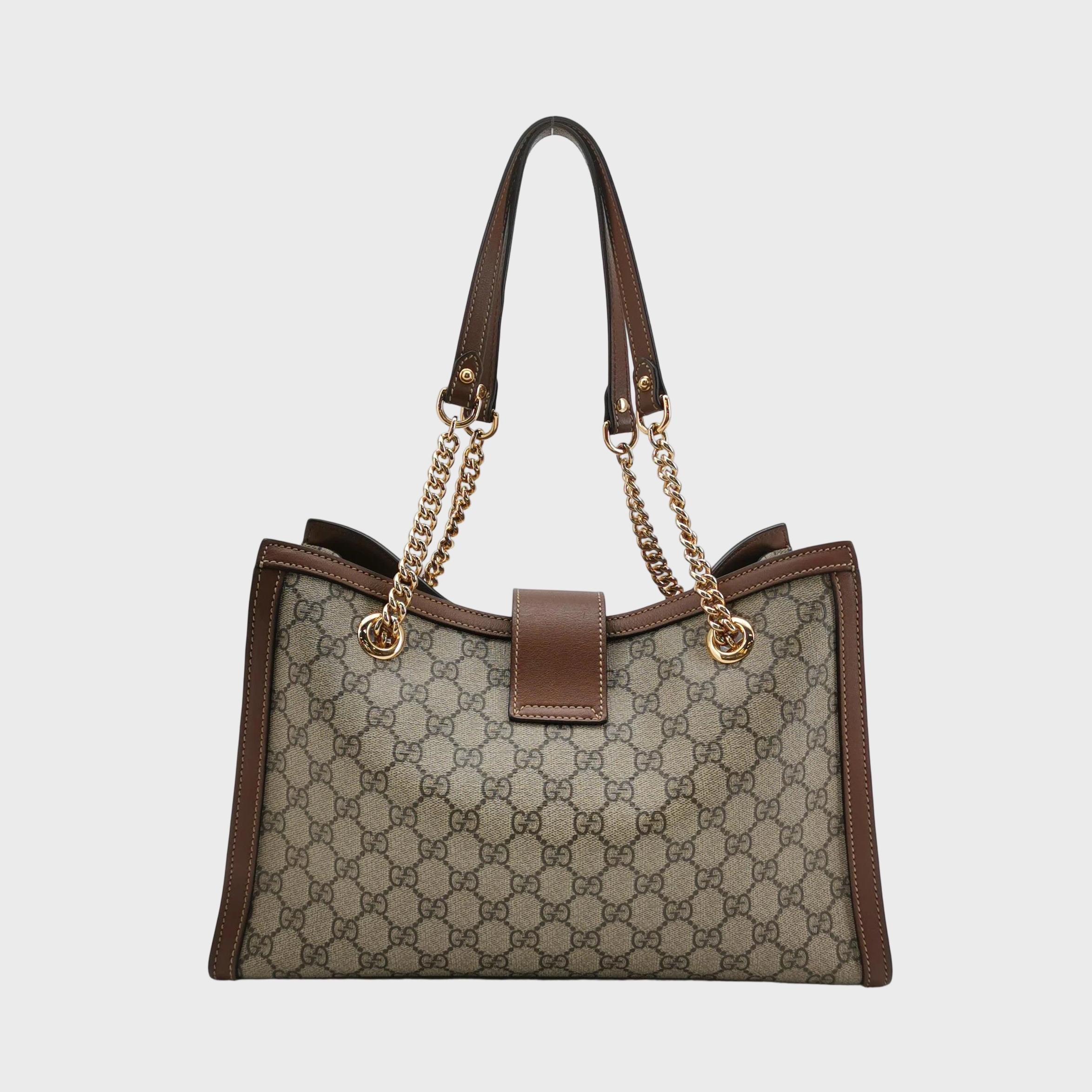 Gucci Padlock Chain Tote GG Coated Canvas with Leather Medium — photo 3 of 16