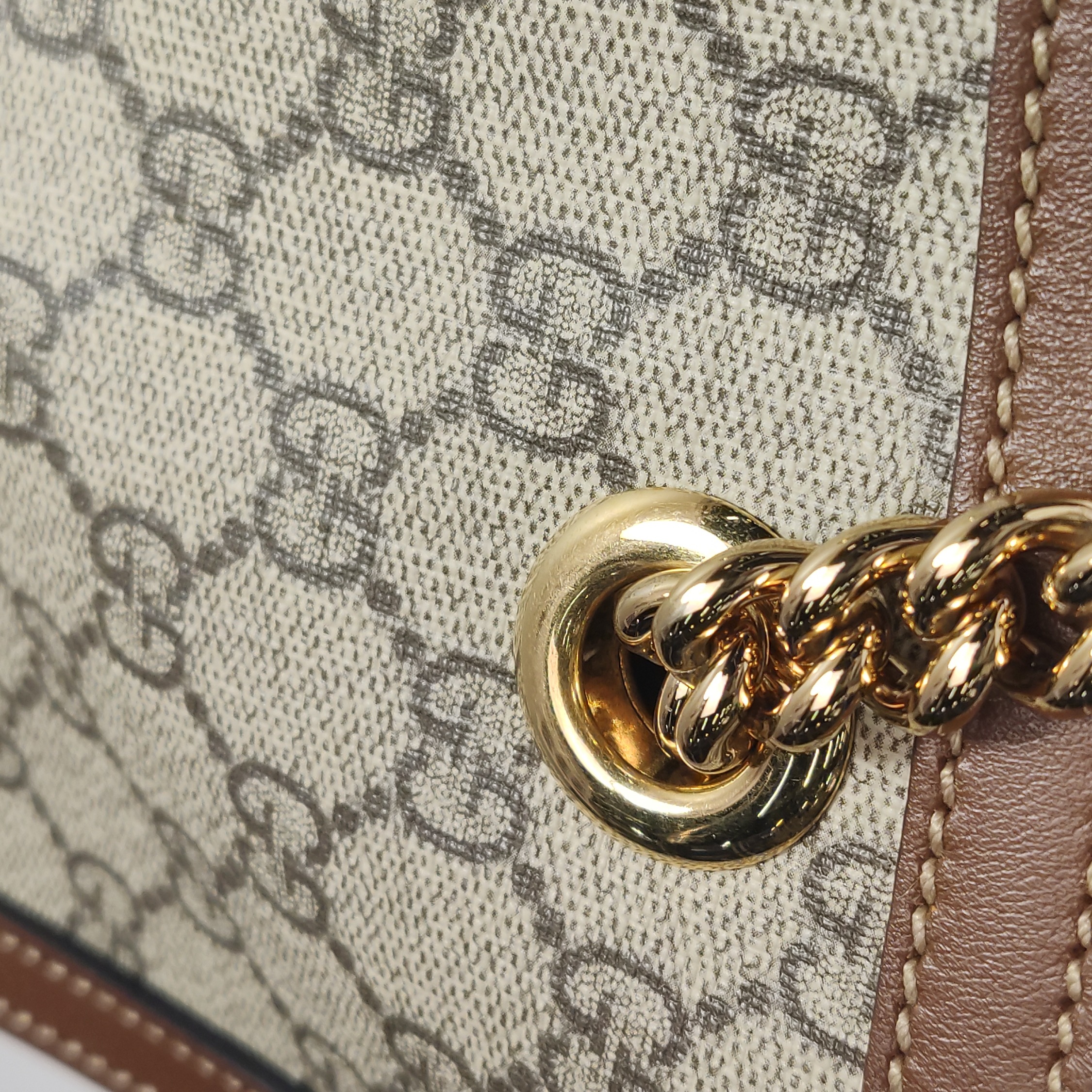 Gucci Padlock Chain Tote GG Coated Canvas with Leather Medium — photo 11 of 16