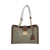 Gucci Padlock Chain Tote GG Coated Canvas with Leather Medium — thumbnail 1