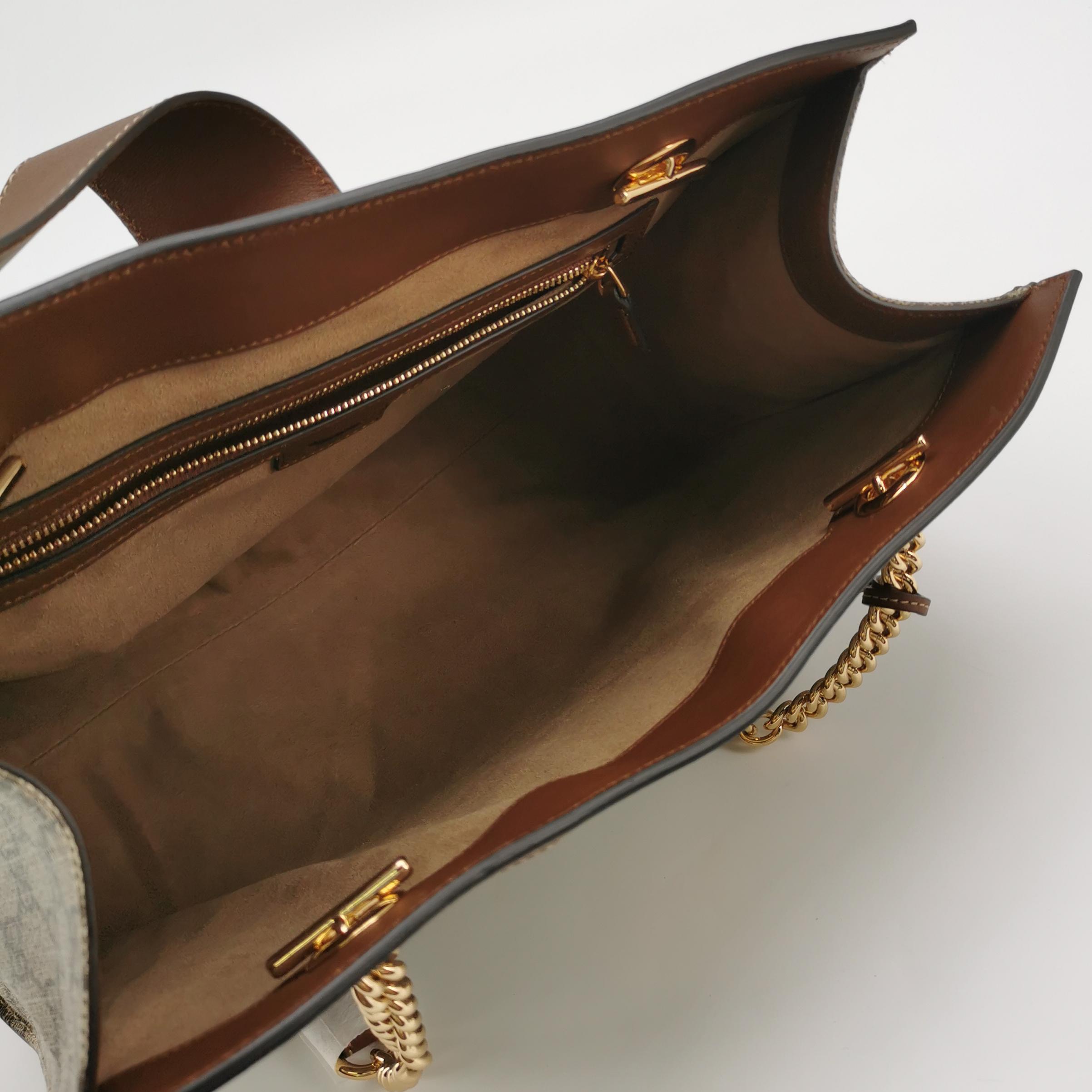 Gucci Padlock Chain Tote GG Coated Canvas with Leather Medium — photo 7 of 13