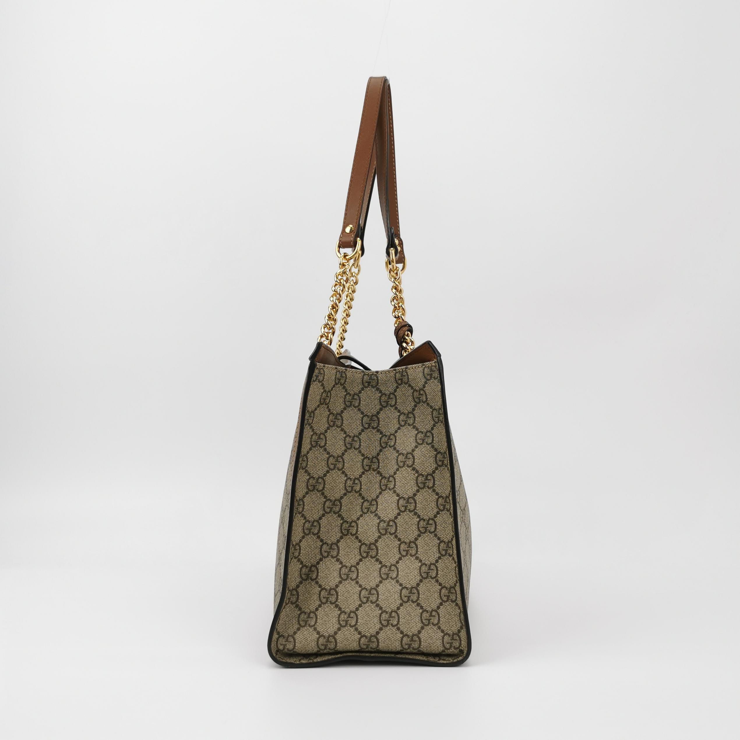 Gucci Padlock Chain Tote GG Coated Canvas with Leather Medium — photo 4 of 14