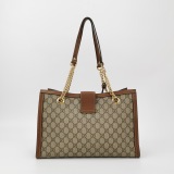 Gucci Padlock Chain Tote GG Coated Canvas with Leather Medium — thumbnail 3