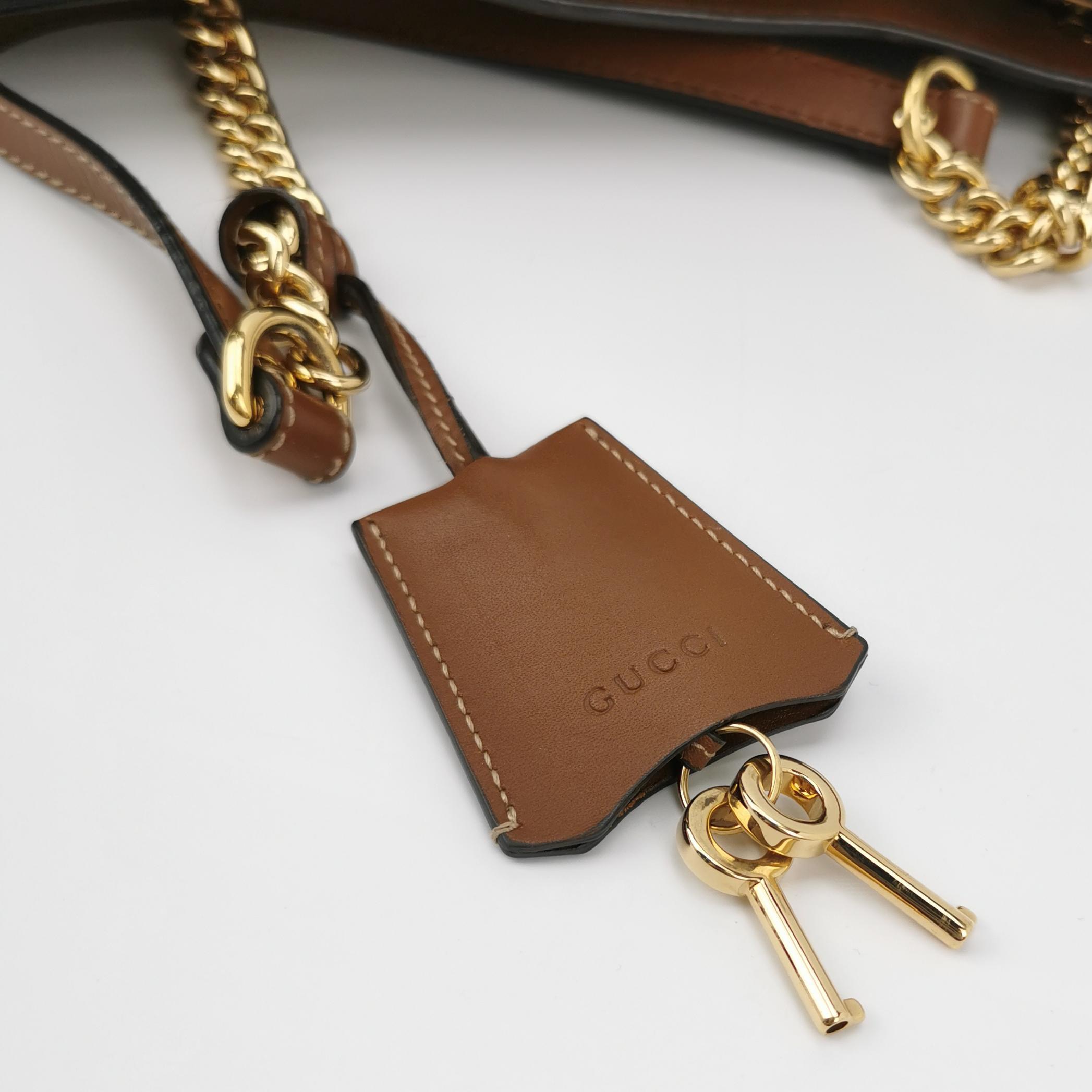 Gucci Padlock Chain Tote GG Coated Canvas with Leather Medium — photo 6 of 14