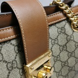 Gucci Padlock Chain Tote GG Coated Canvas with Leather Medium — thumbnail 11