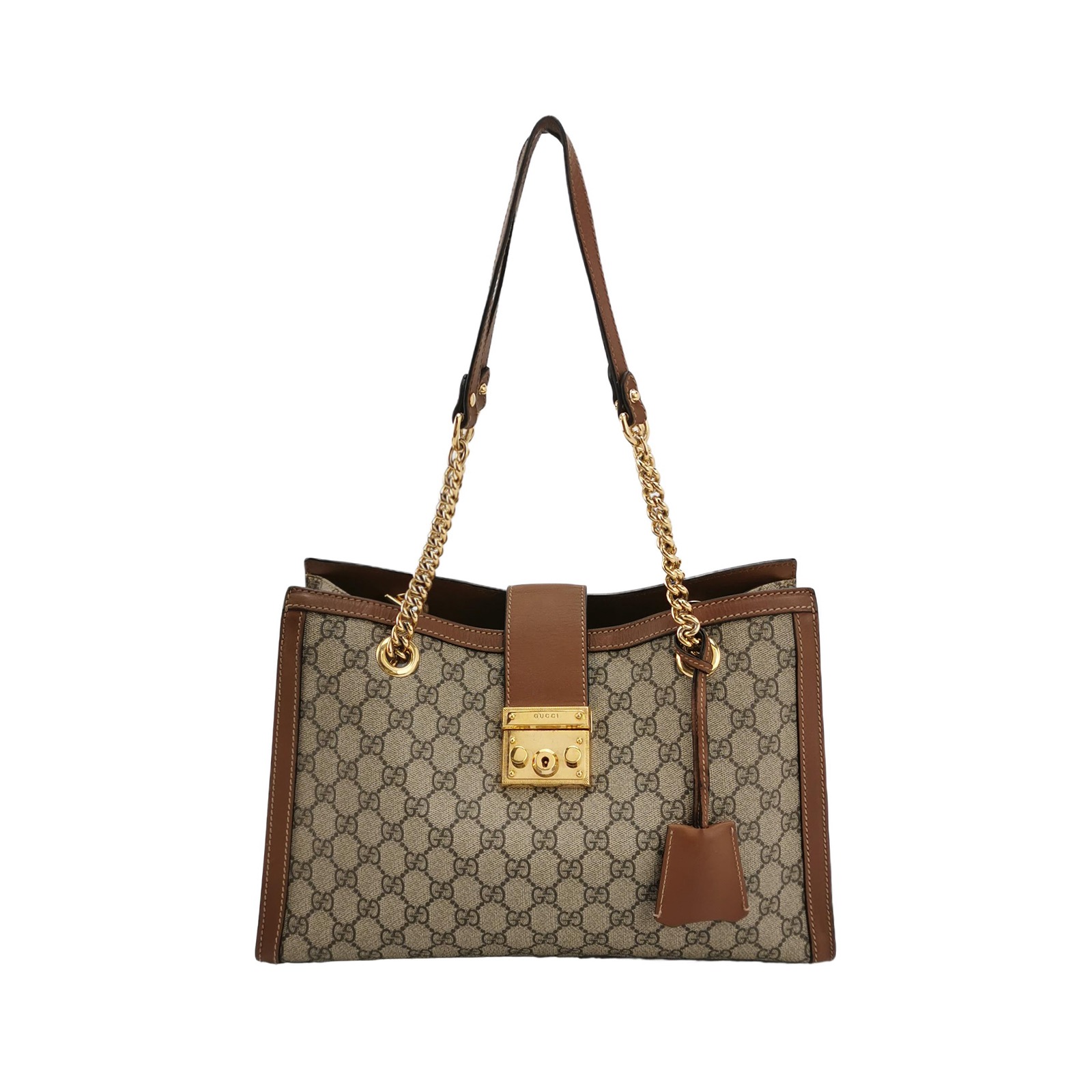 Gucci Padlock Chain Tote GG Coated Canvas with Leather Medium — photo 1 of 14