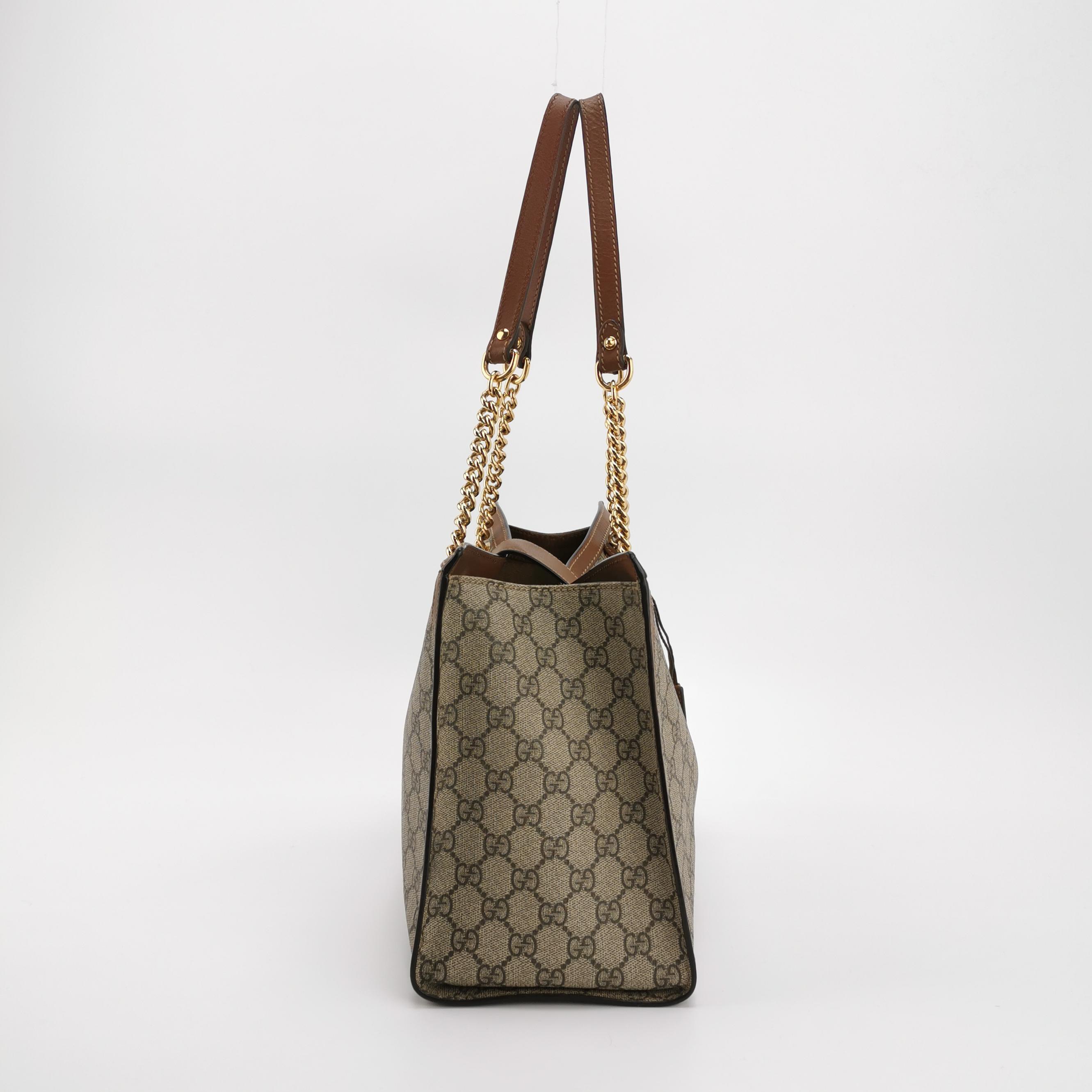 Gucci Padlock Chain Tote GG Coated Canvas with Leather Medium — photo 4 of 14
