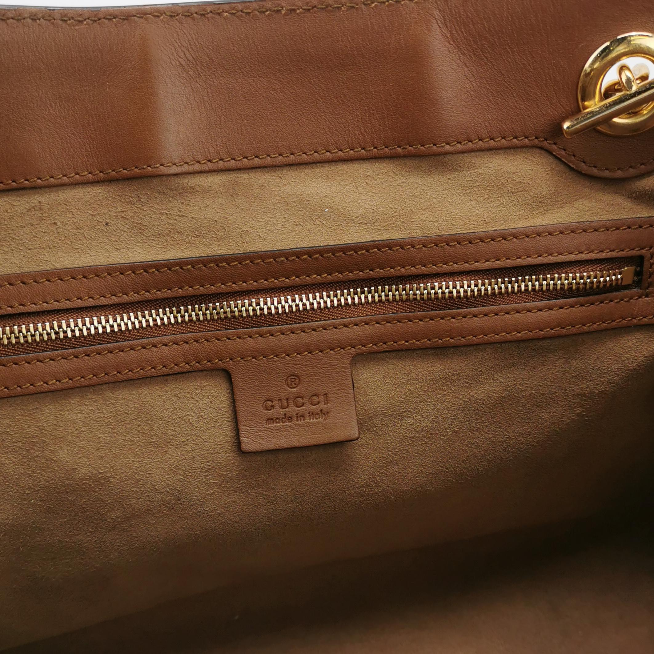 Gucci Padlock Chain Tote GG Coated Canvas with Leather Medium — photo 8 of 14