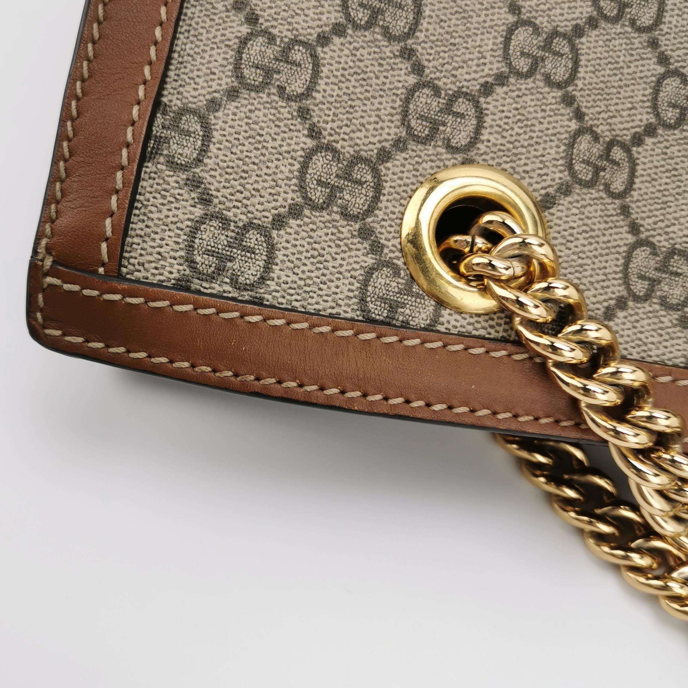 Gucci Padlock Chain Tote GG Coated Canvas with Leather Medium — photo 13 of 14