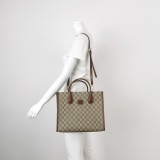 Gucci Structured Top Handle Open Tote GG Coated Canvas Small — thumbnail 2