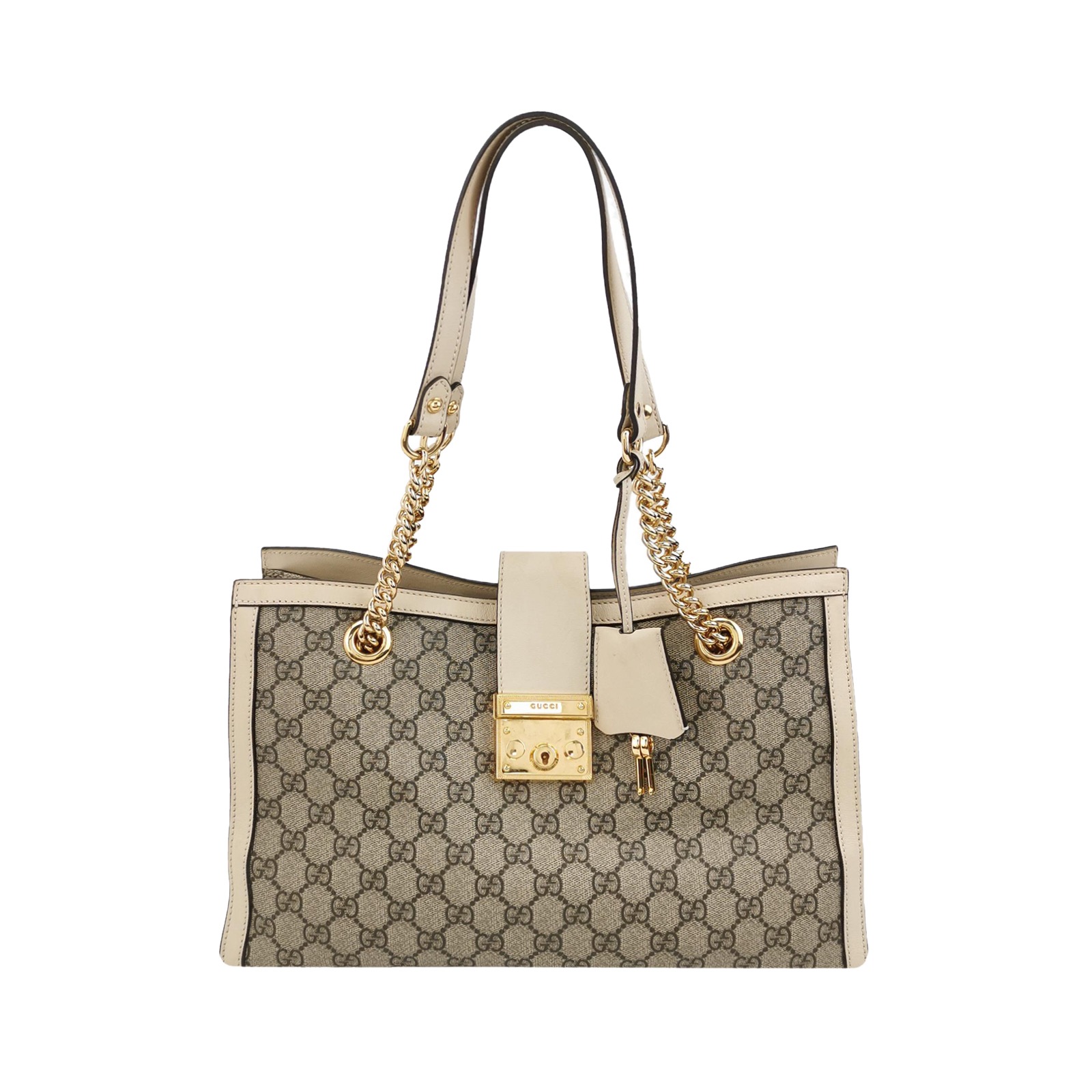 Gucci Padlock Chain Tote GG Coated Canvas with Leather Medium — photo 1 of 16