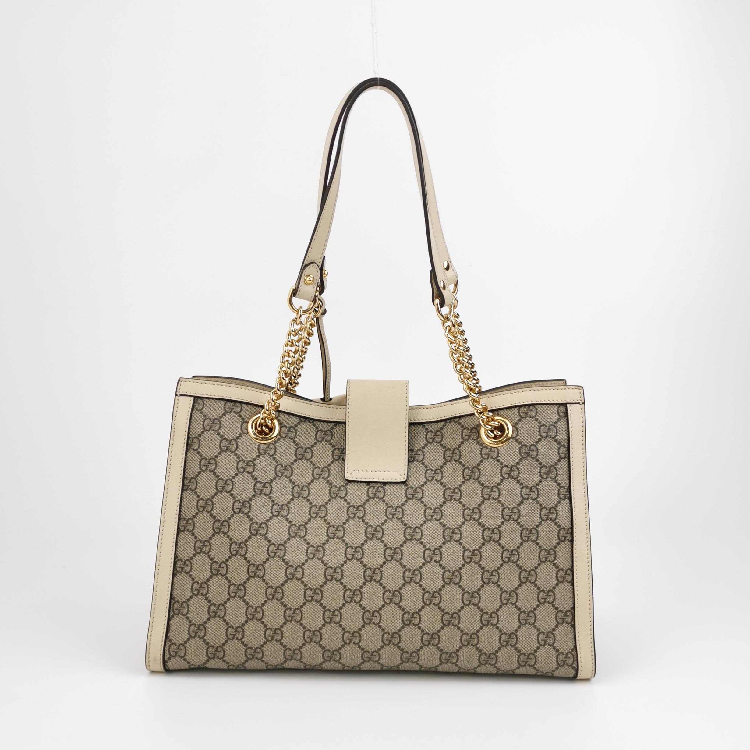 Gucci Padlock Chain Tote GG Coated Canvas with Leather Medium — photo 3 of 16