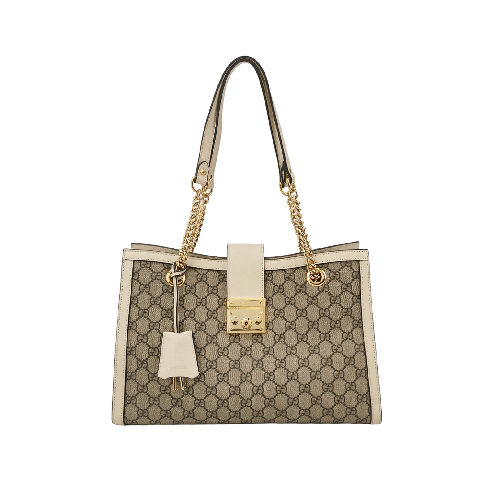 Gucci Padlock Chain Tote GG Coated Canvas with Leather Medium — photo 1 of 13