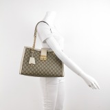 Gucci Padlock Chain Tote GG Coated Canvas with Leather Medium — thumbnail 2