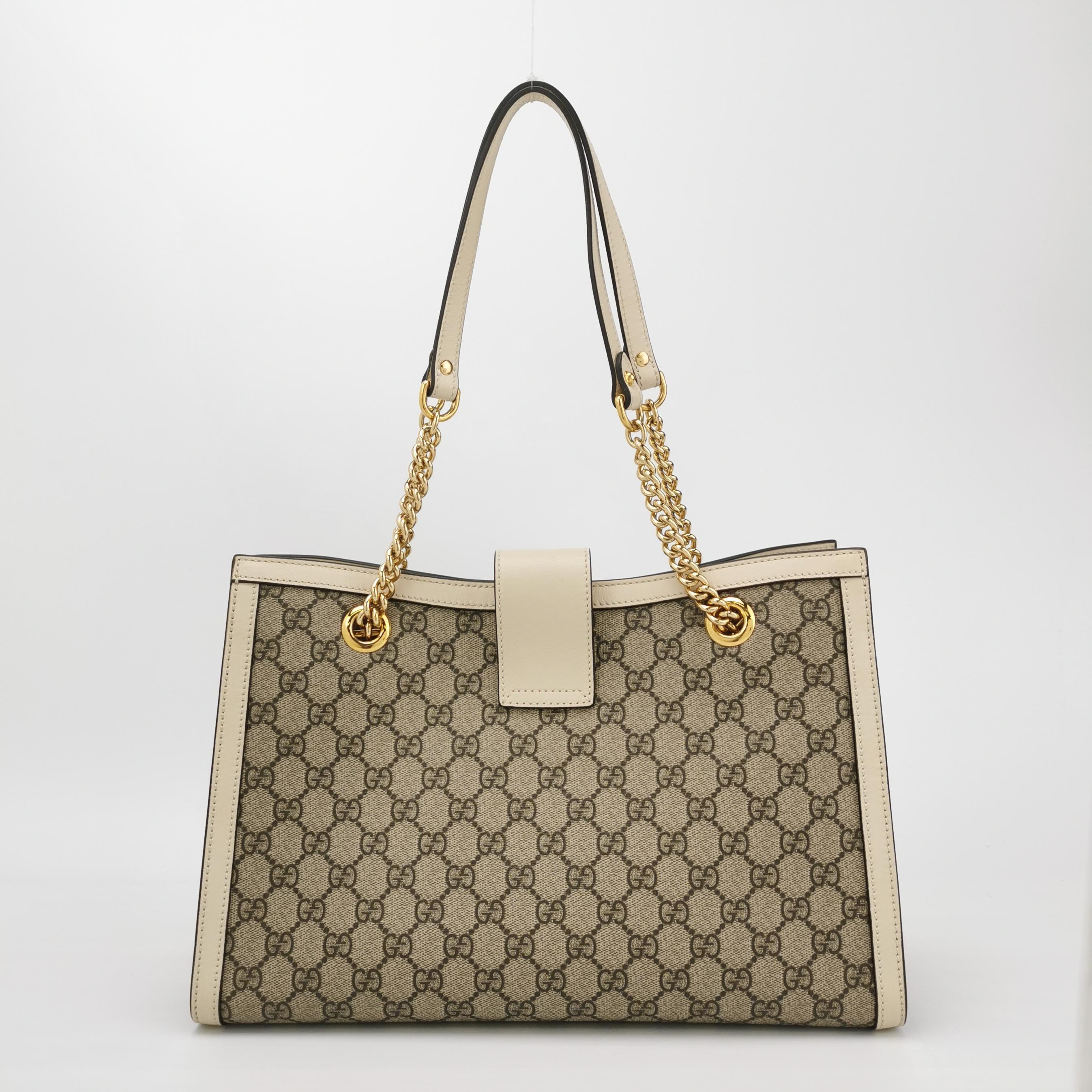 Gucci Padlock Chain Tote GG Coated Canvas with Leather Medium — photo 3 of 13