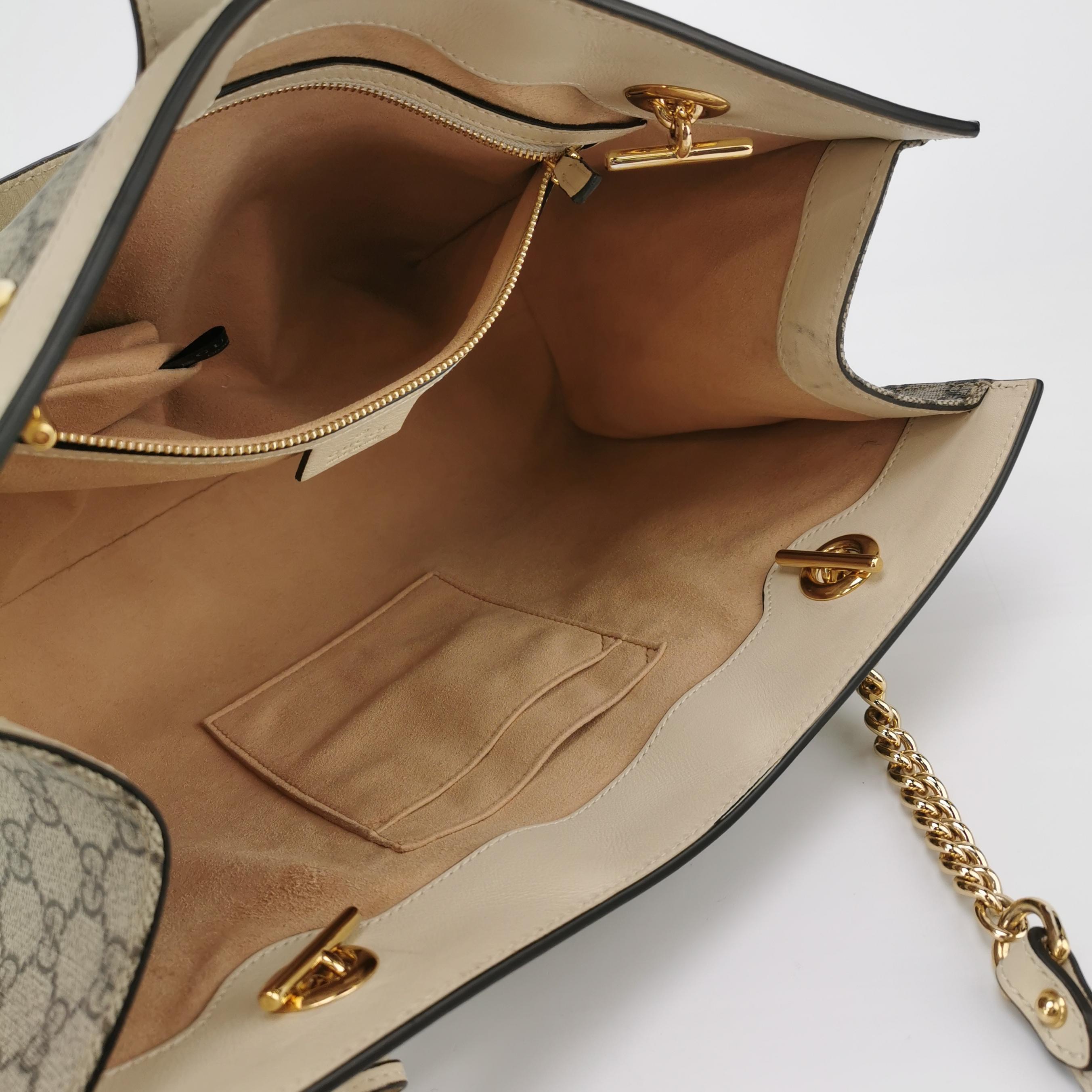 Gucci Padlock Chain Tote GG Coated Canvas with Leather Medium — photo 7 of 13