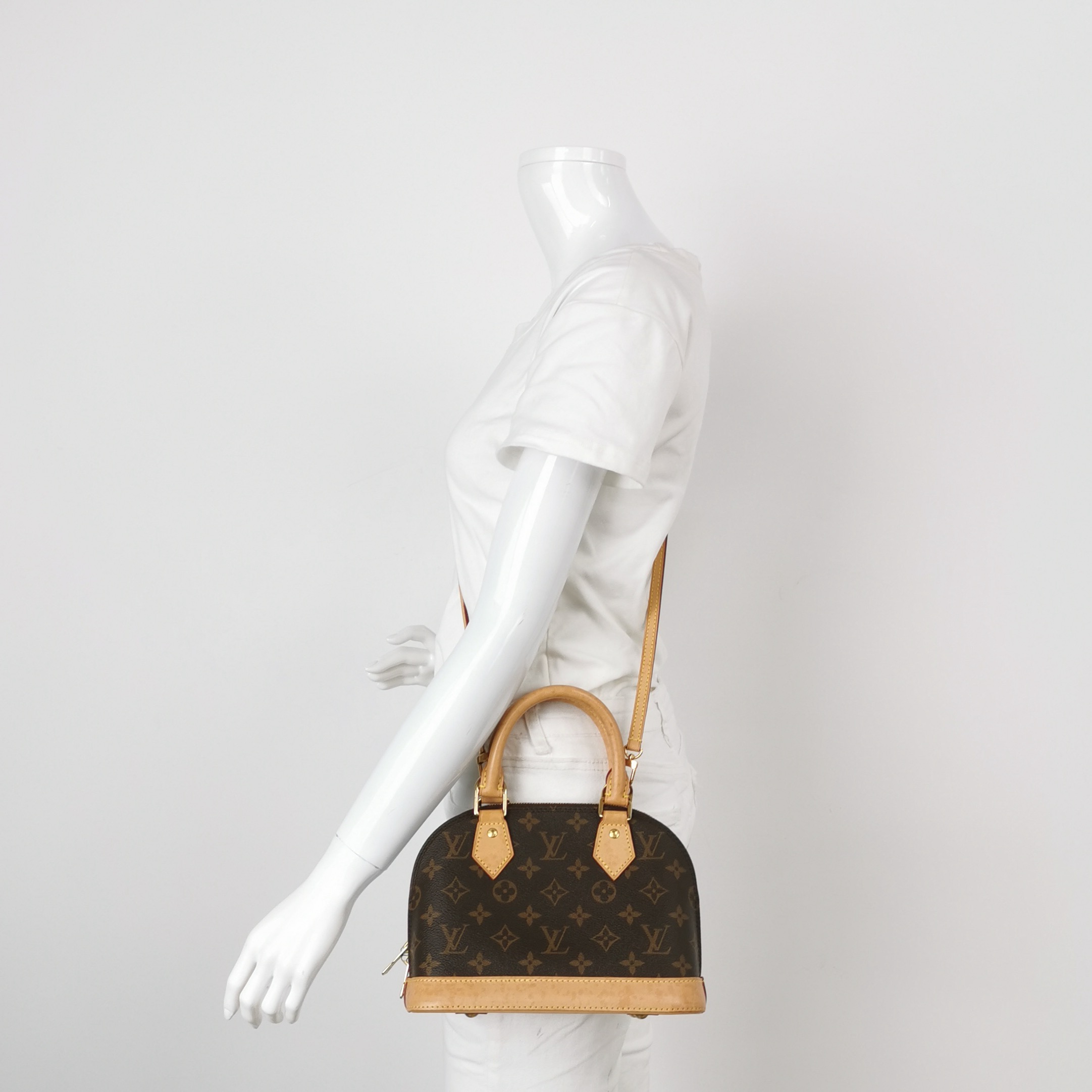 Louis Vuitton(LV) Alma Handbag Monogram Canvas BB — alternate view