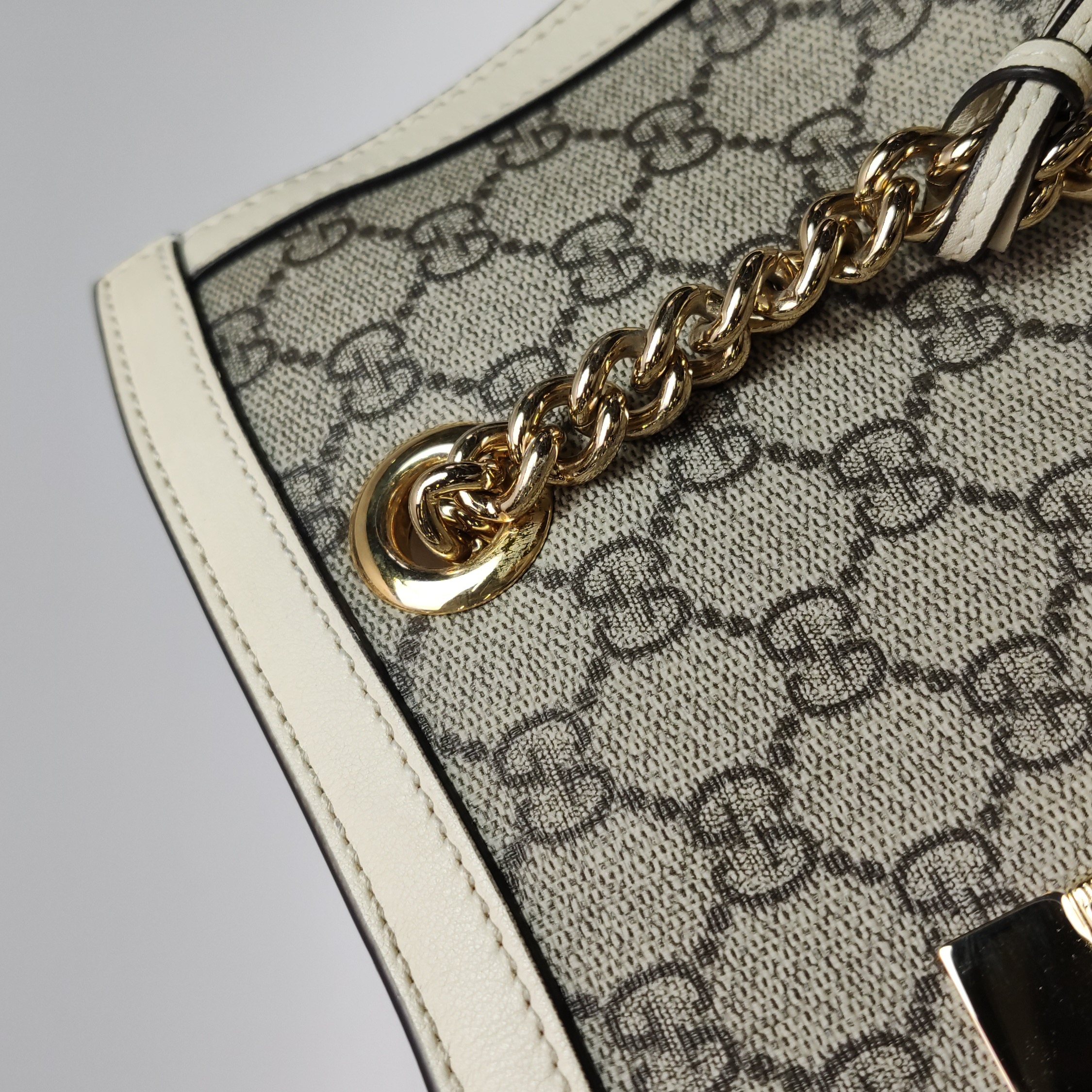 Gucci Padlock Chain Tote GG Coated Canvas with Leather Medium — photo 10 of 13