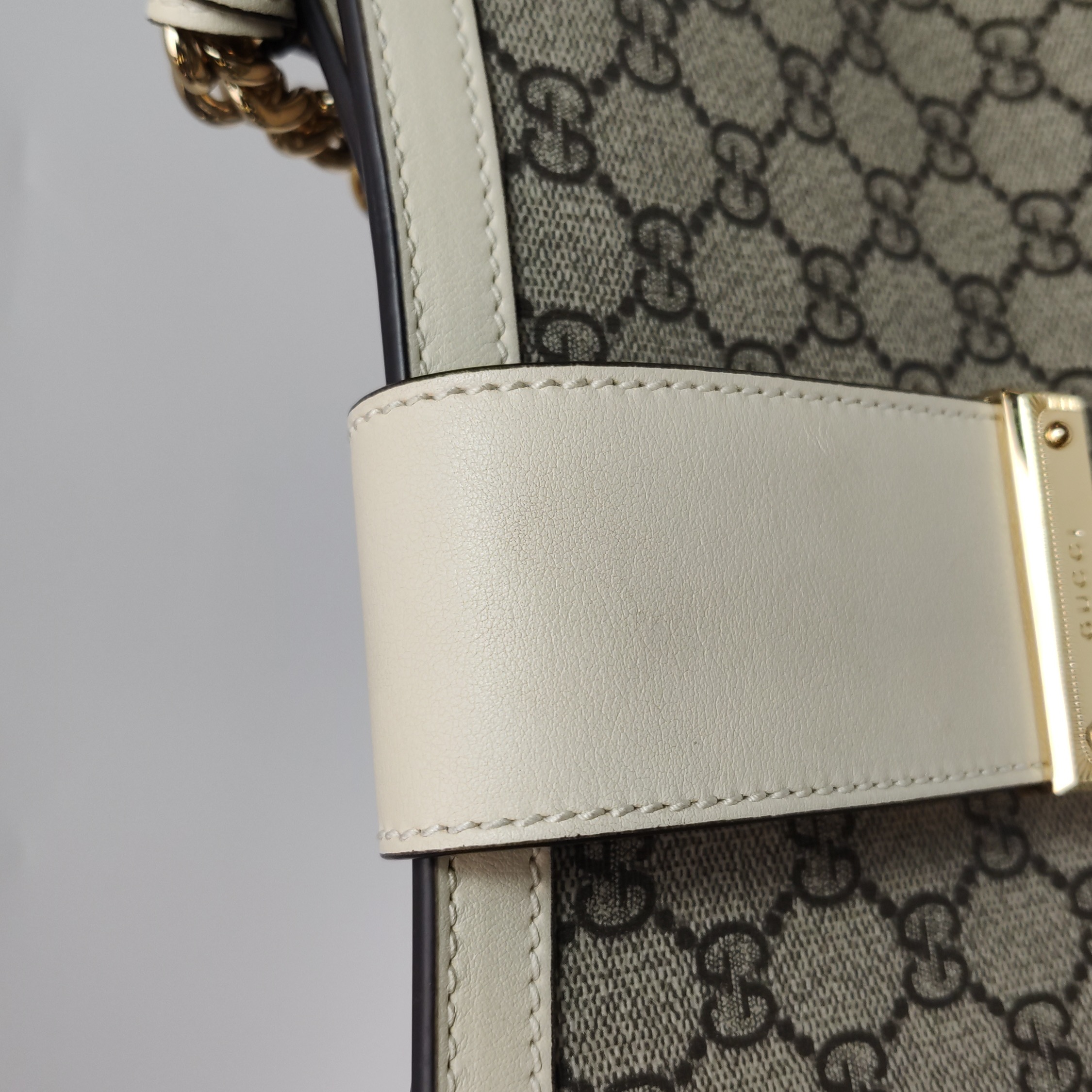Gucci Padlock Chain Tote GG Coated Canvas with Leather Medium — photo 11 of 13
