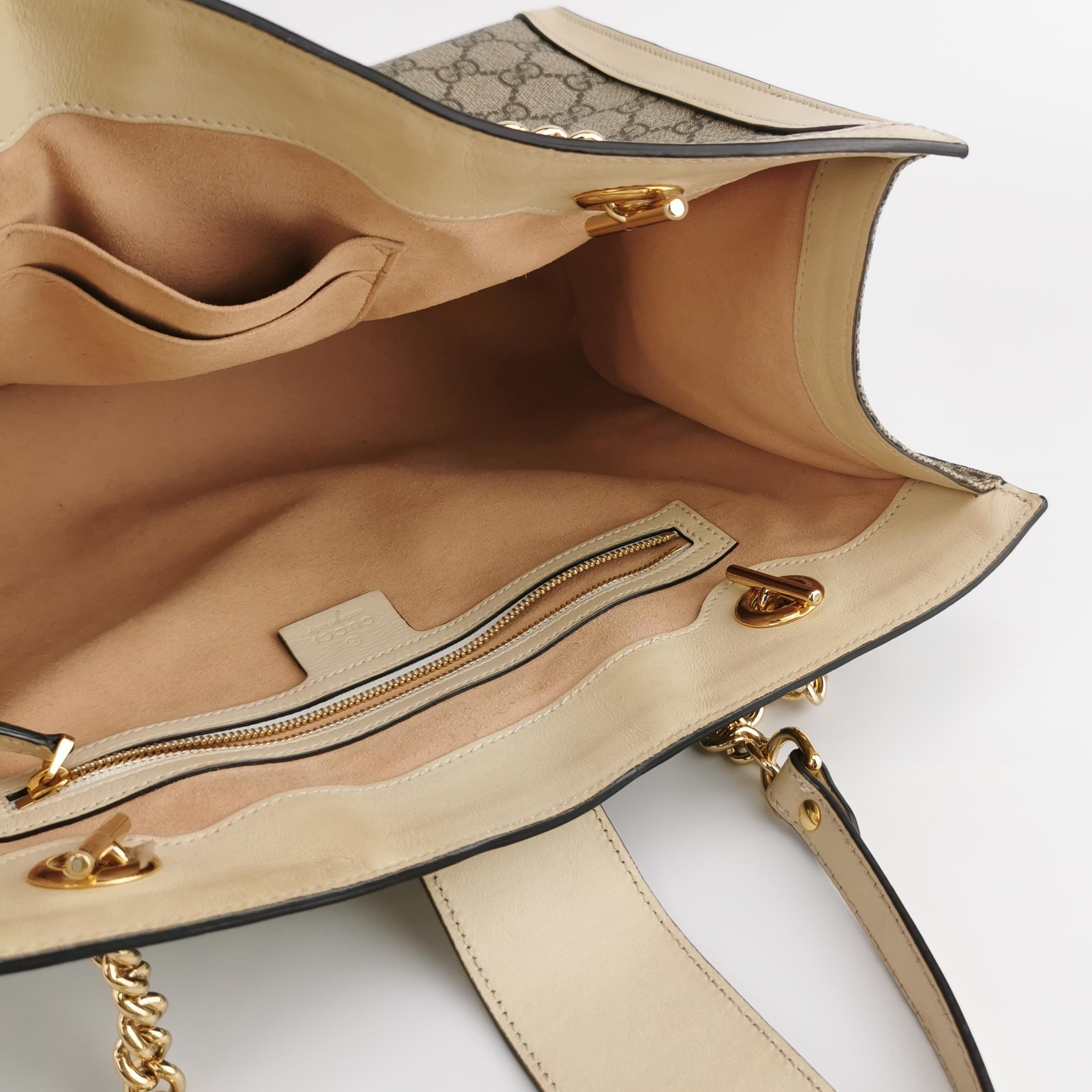 Gucci Padlock Chain Tote GG Coated Canvas with Leather Medium — photo 6 of 12