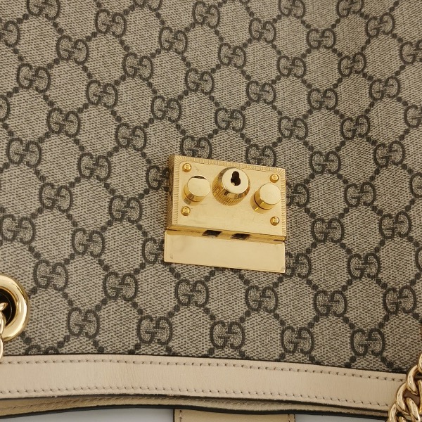 Gucci Padlock Chain Tote GG Coated Canvas with Leather Medium — photo 8 of 12