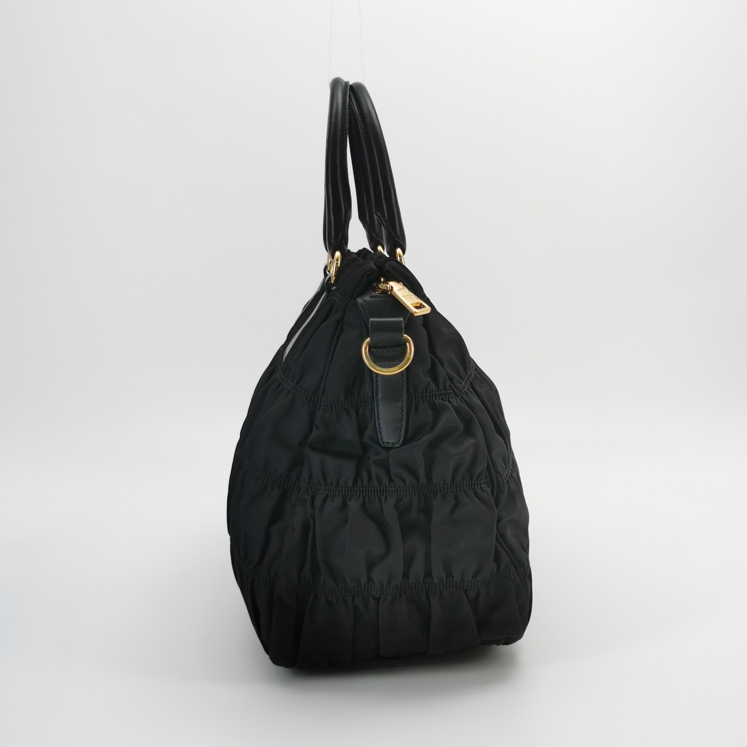 Prada Gaufre Convertible Tote Leather and Tessuto Large — photo 3 of 25