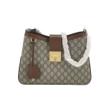 Gucci Padlock Chain Shoulder Bag GG Coated Canvas with Leather Medium — thumbnail 1