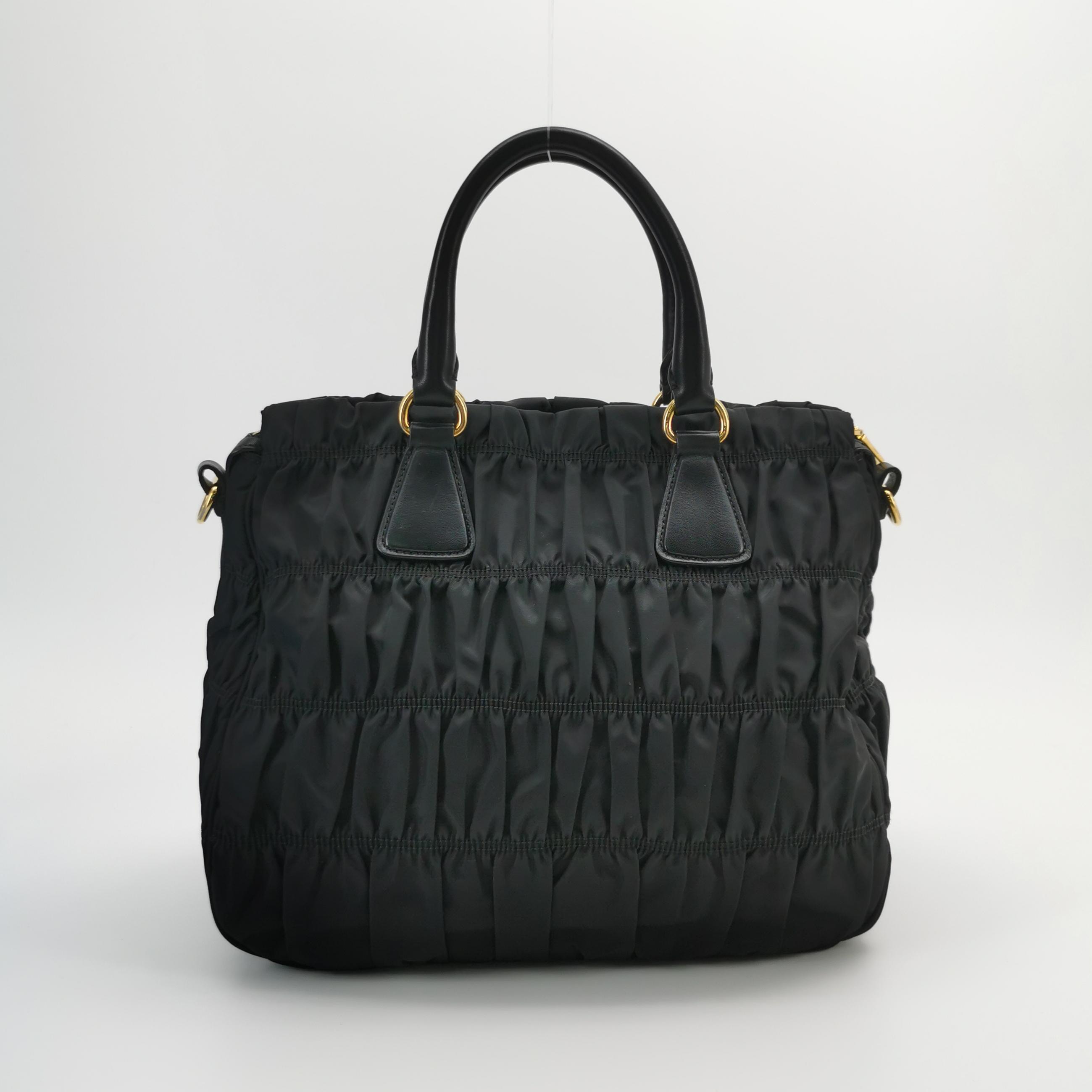 Prada Gaufre Convertible Tote Leather and Tessuto Large — photo 5 of 25