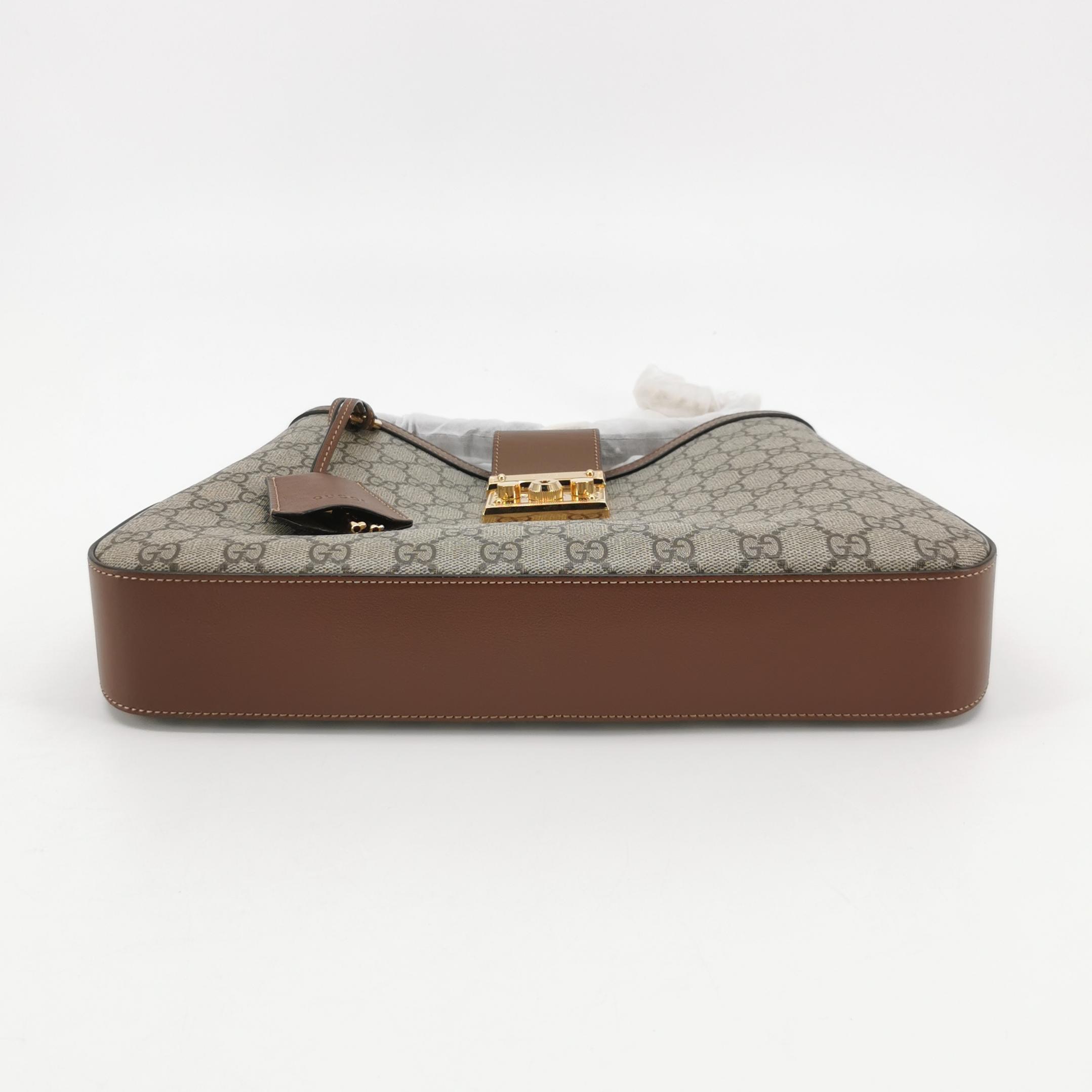 Gucci Padlock Chain Shoulder Bag GG Coated Canvas with Leather Medium — photo 6 of 16