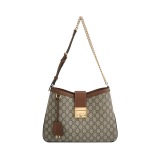 Gucci Padlock Chain Shoulder Bag GG Coated Canvas with Leather Medium — thumbnail 1