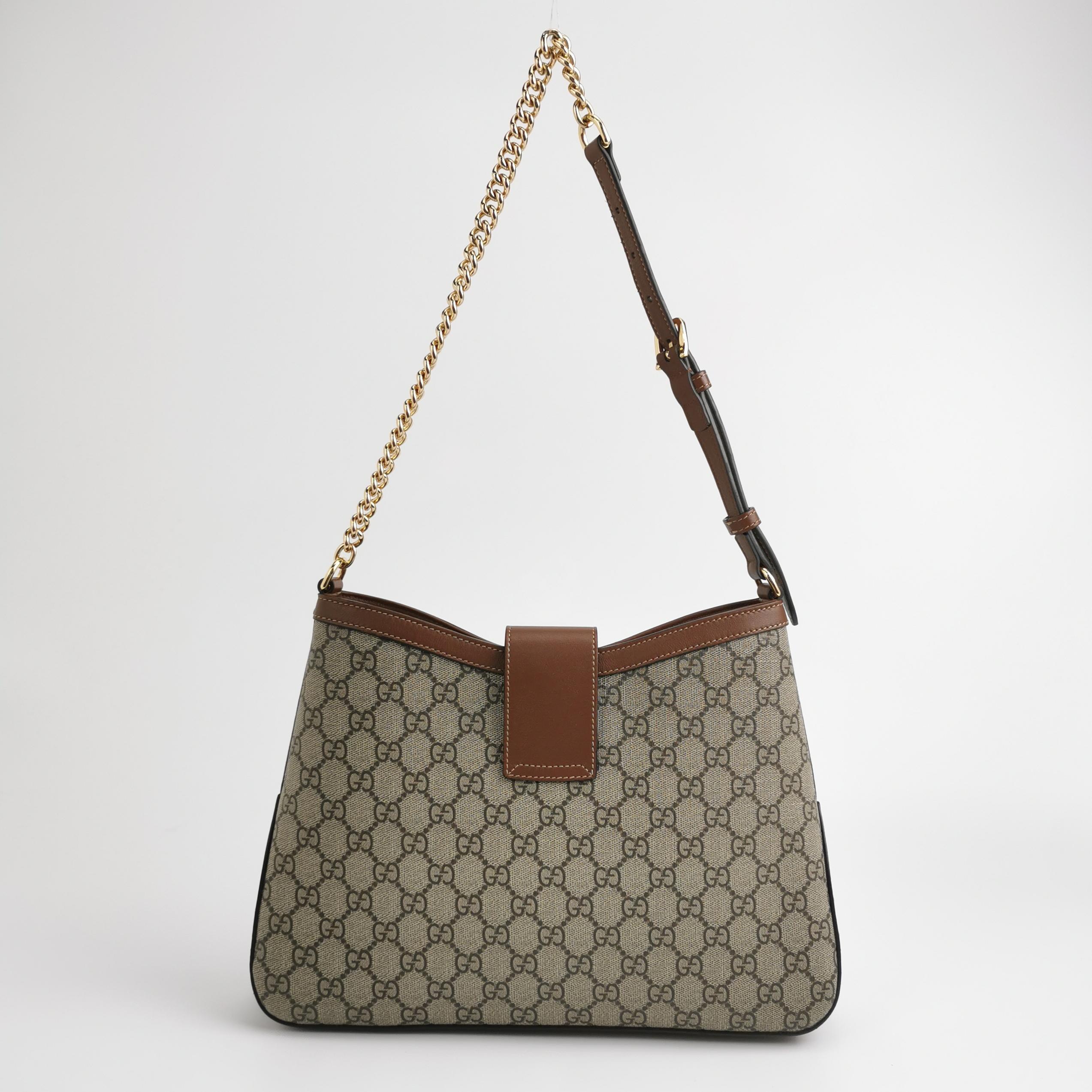 Gucci Padlock Chain Shoulder Bag GG Coated Canvas with Leather Medium — photo 3 of 15