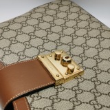 Gucci Padlock Chain Shoulder Bag GG Coated Canvas with Leather Medium — thumbnail 8