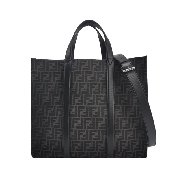 Fendi Convertible Open Tote Zucca Jacquard Fabric and Leather Large — pre-owned, Vierlot