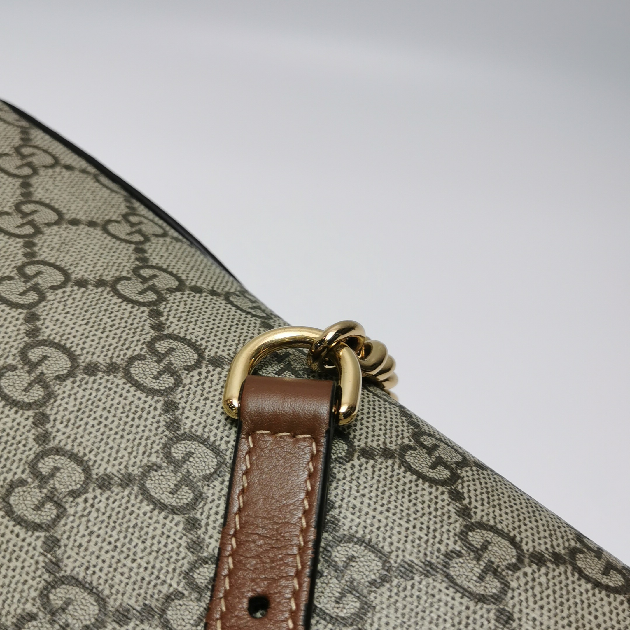 Gucci Padlock Chain Shoulder Bag GG Coated Canvas with Leather Medium — photo 14 of 15